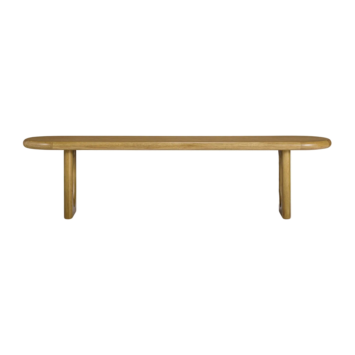 Wooden dining table on a white background