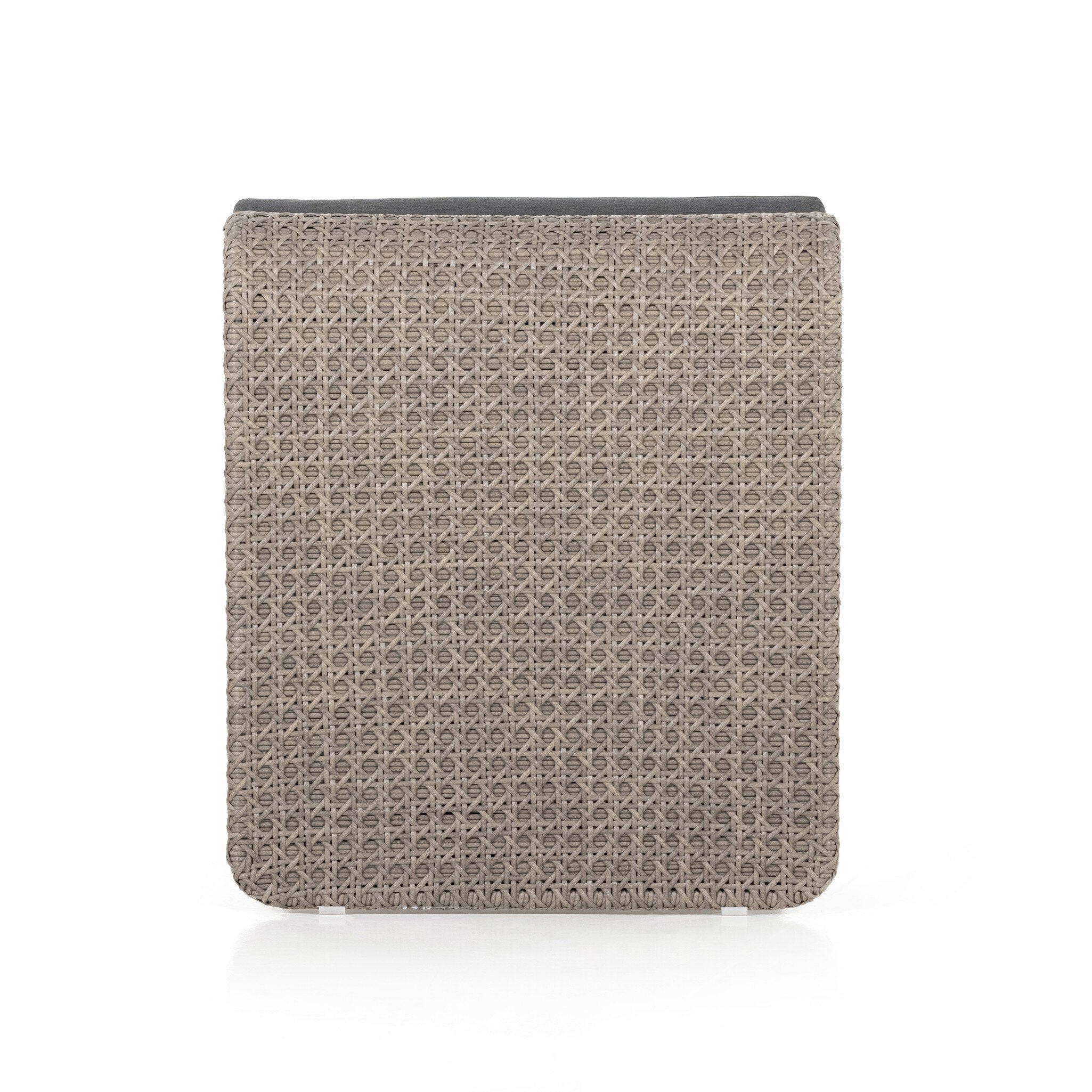 Textured brown square object on a white background