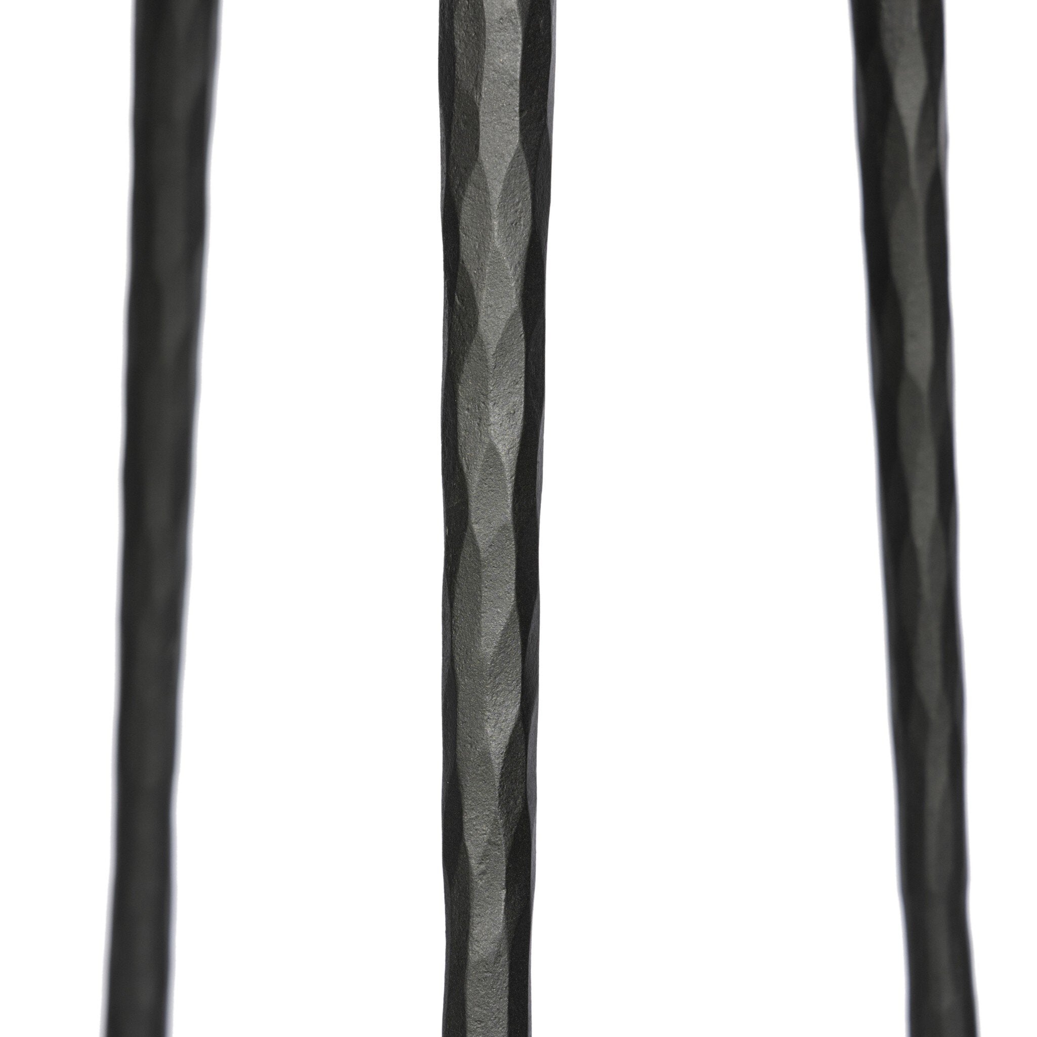Black hammered iron counter stool