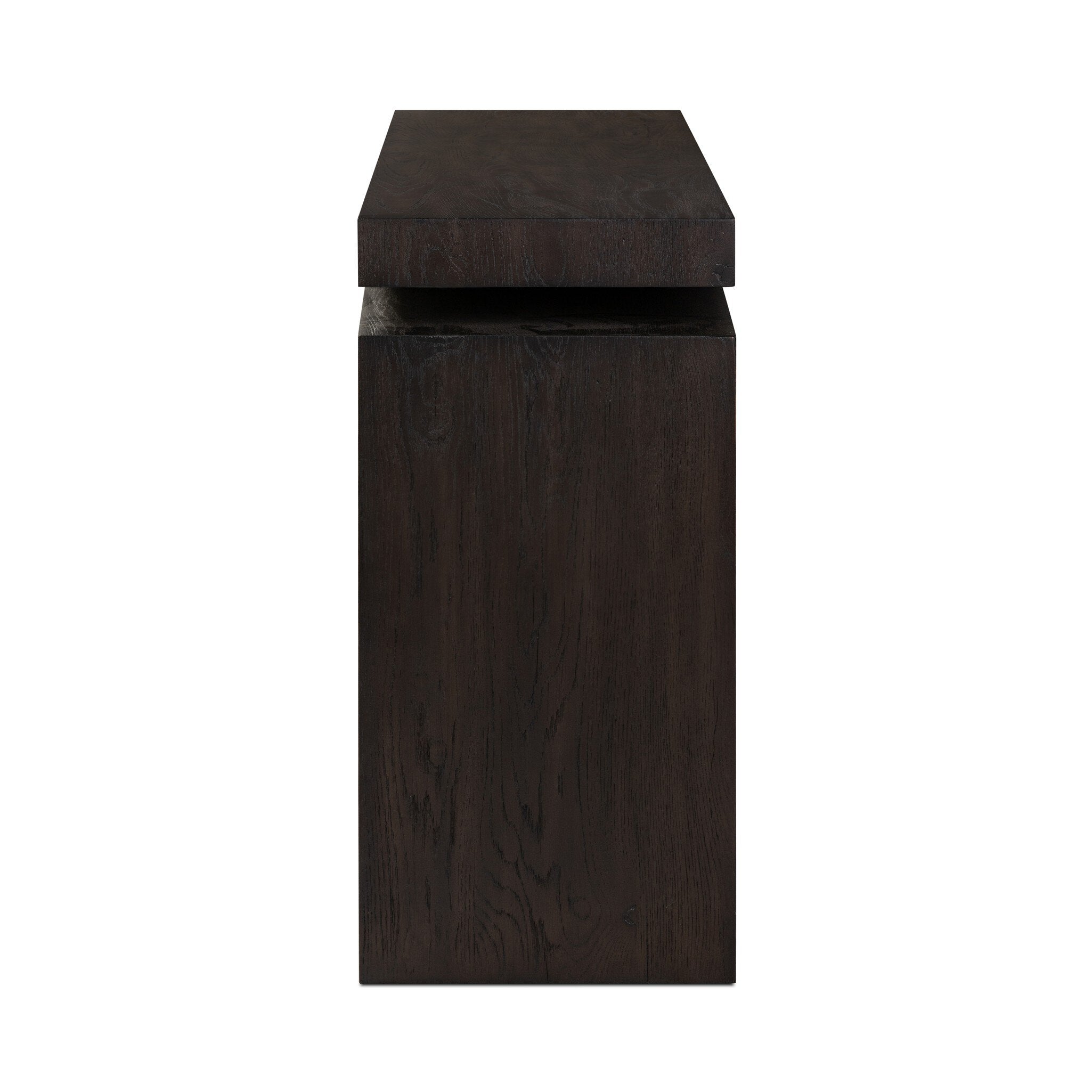 Dark brown rectangular box on a white background