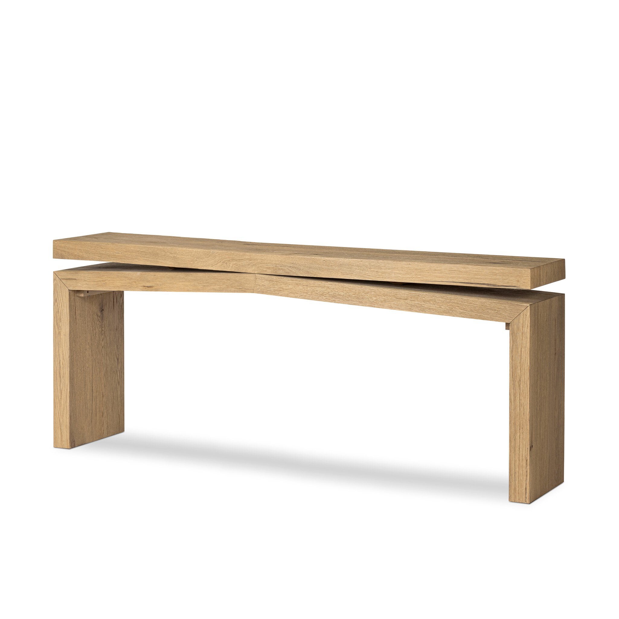 Wooden bench on a white background