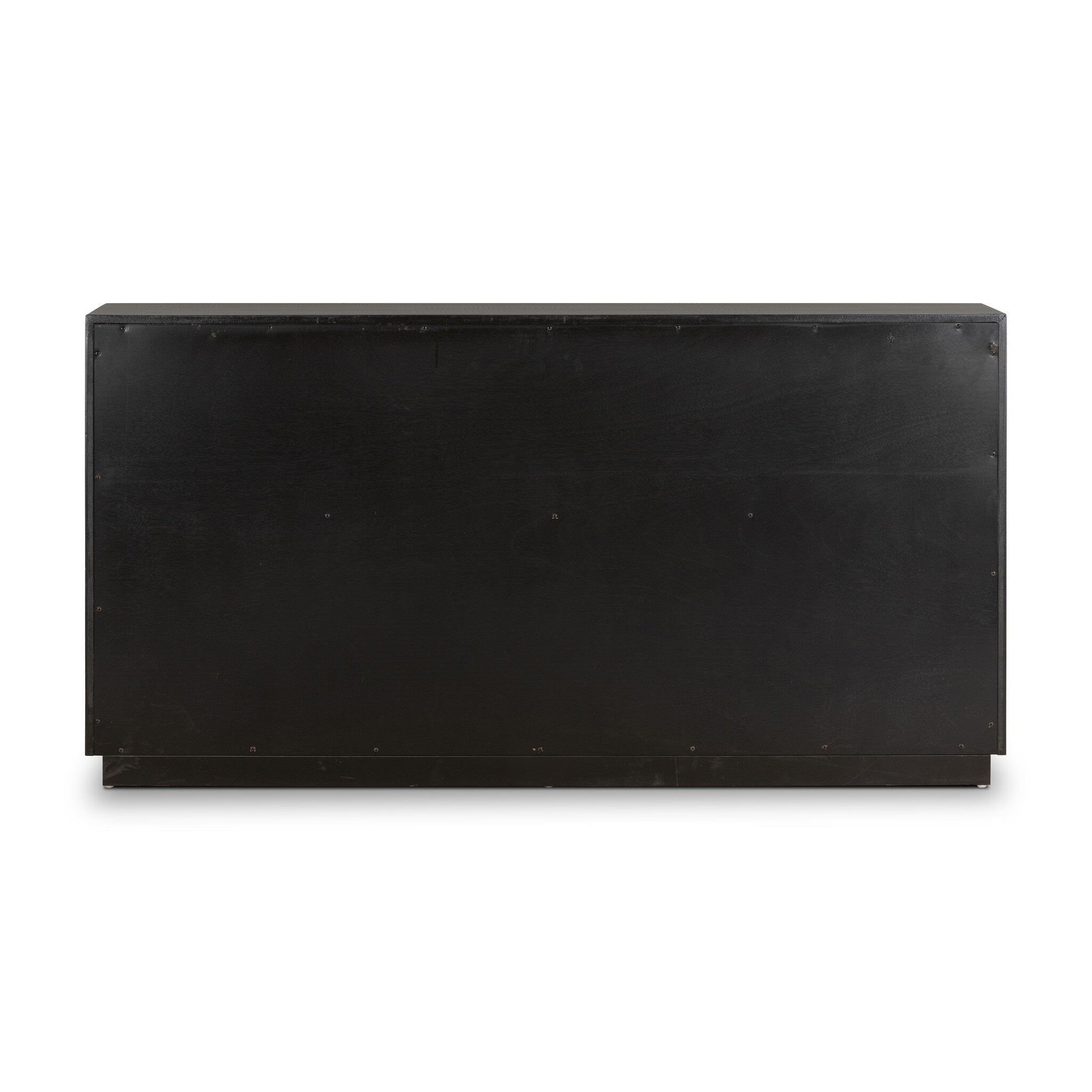 Black rectangular dresser on a white background