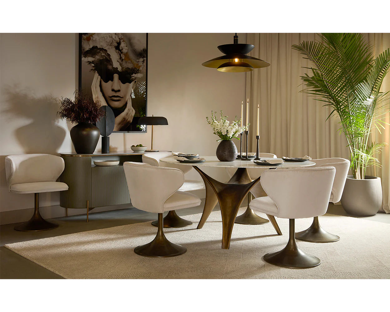Simone Swivel Dining Chair