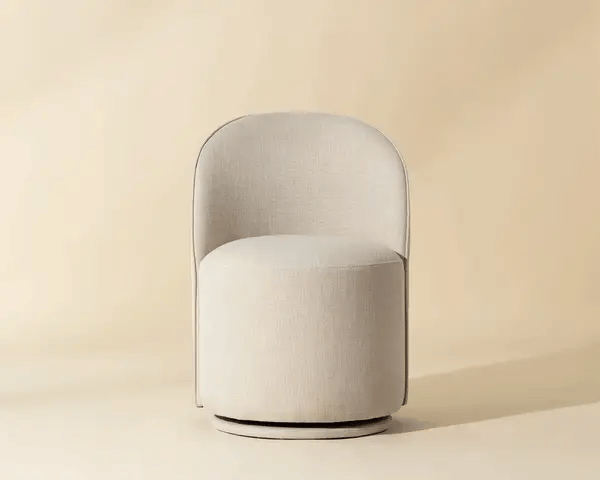 Beige armchair on a beige background