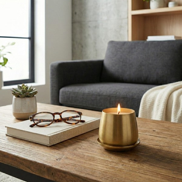 Vanilla Gold Saucer Candle