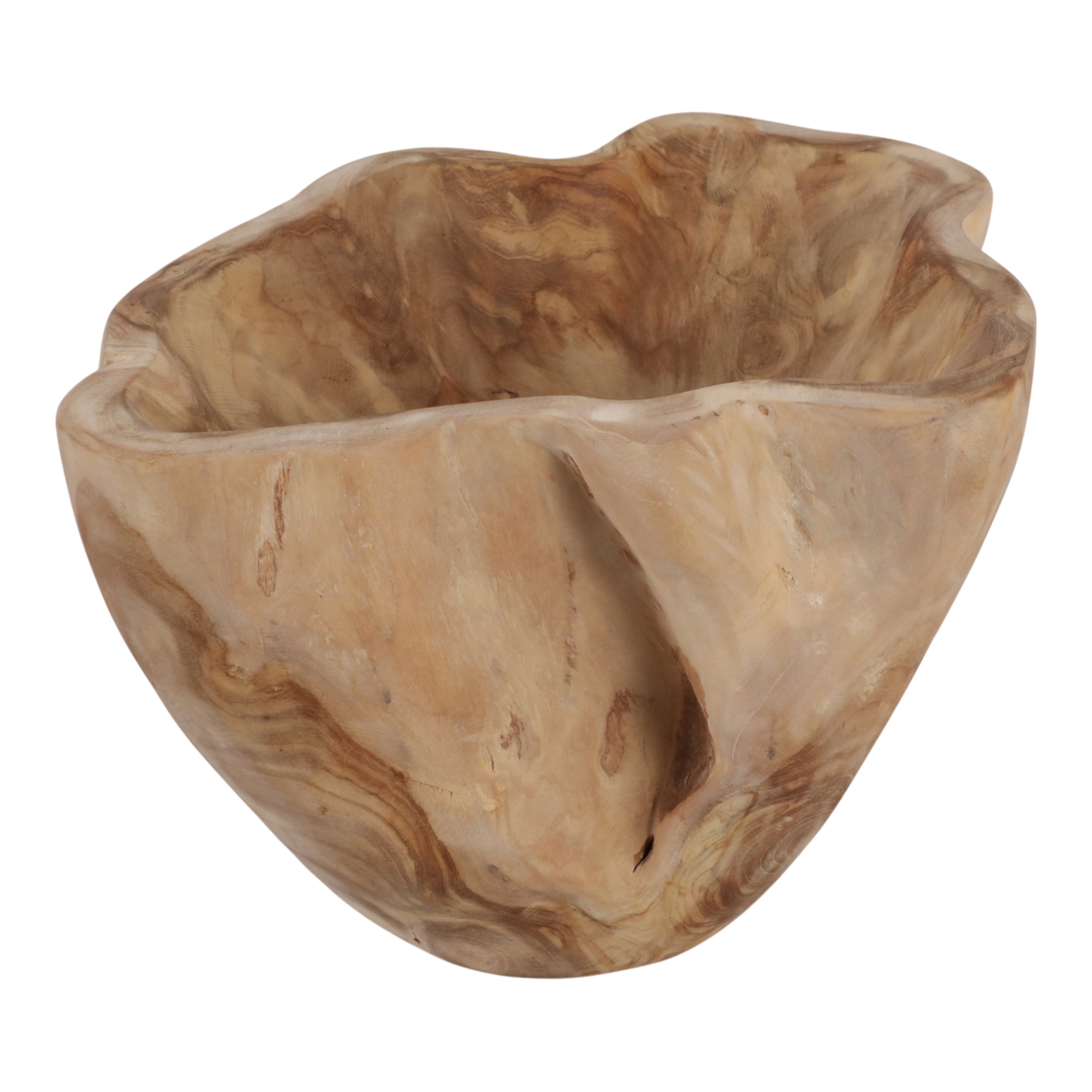 Brown marbleized bowl on a white background