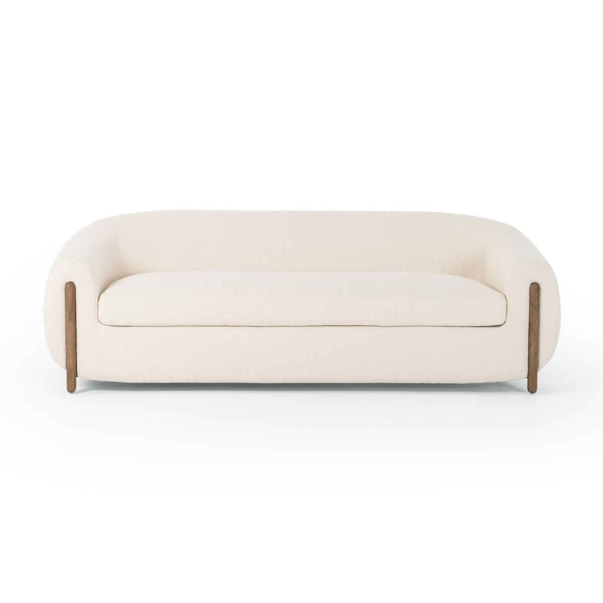 Beige sofa on a white background