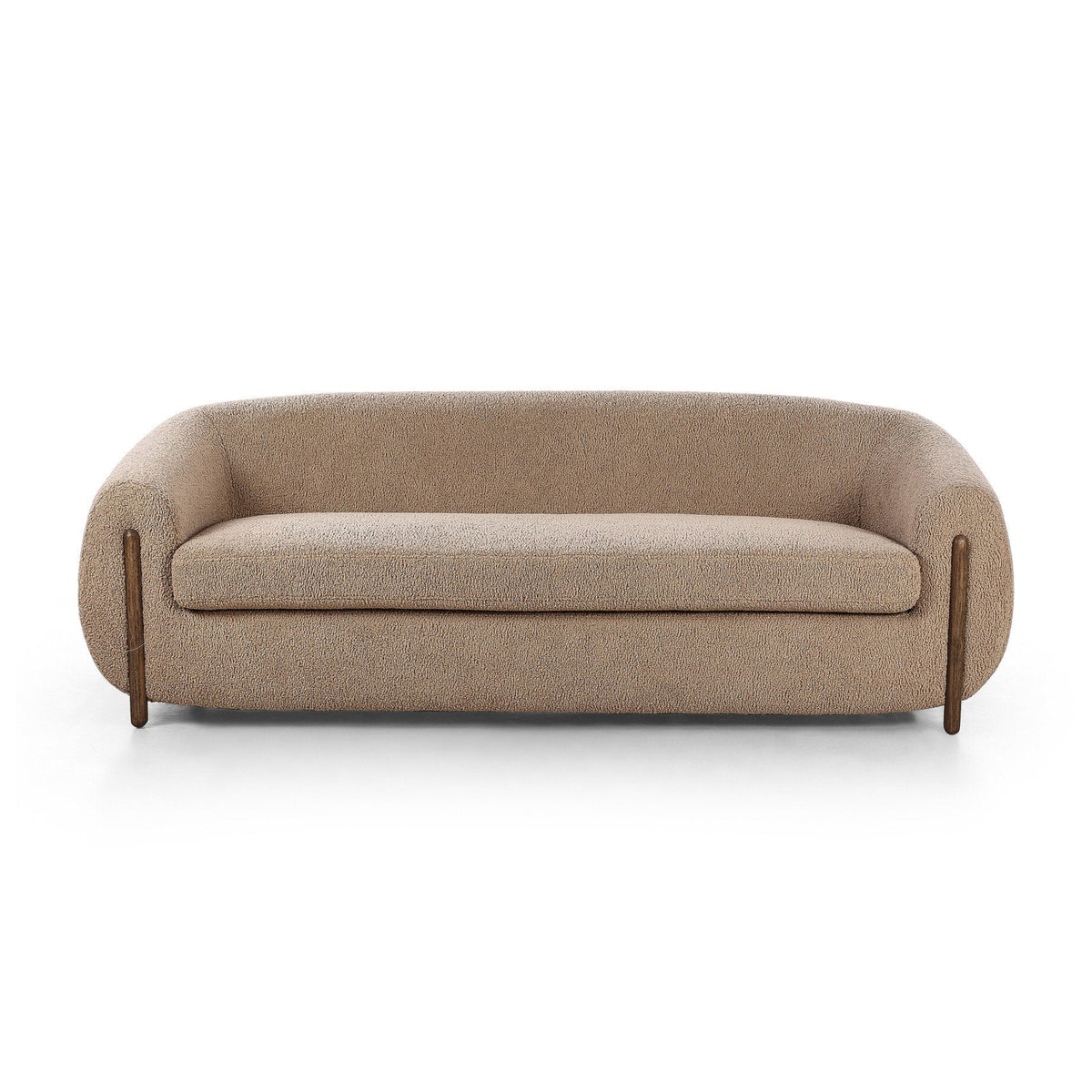 Beige sofa on a white background
