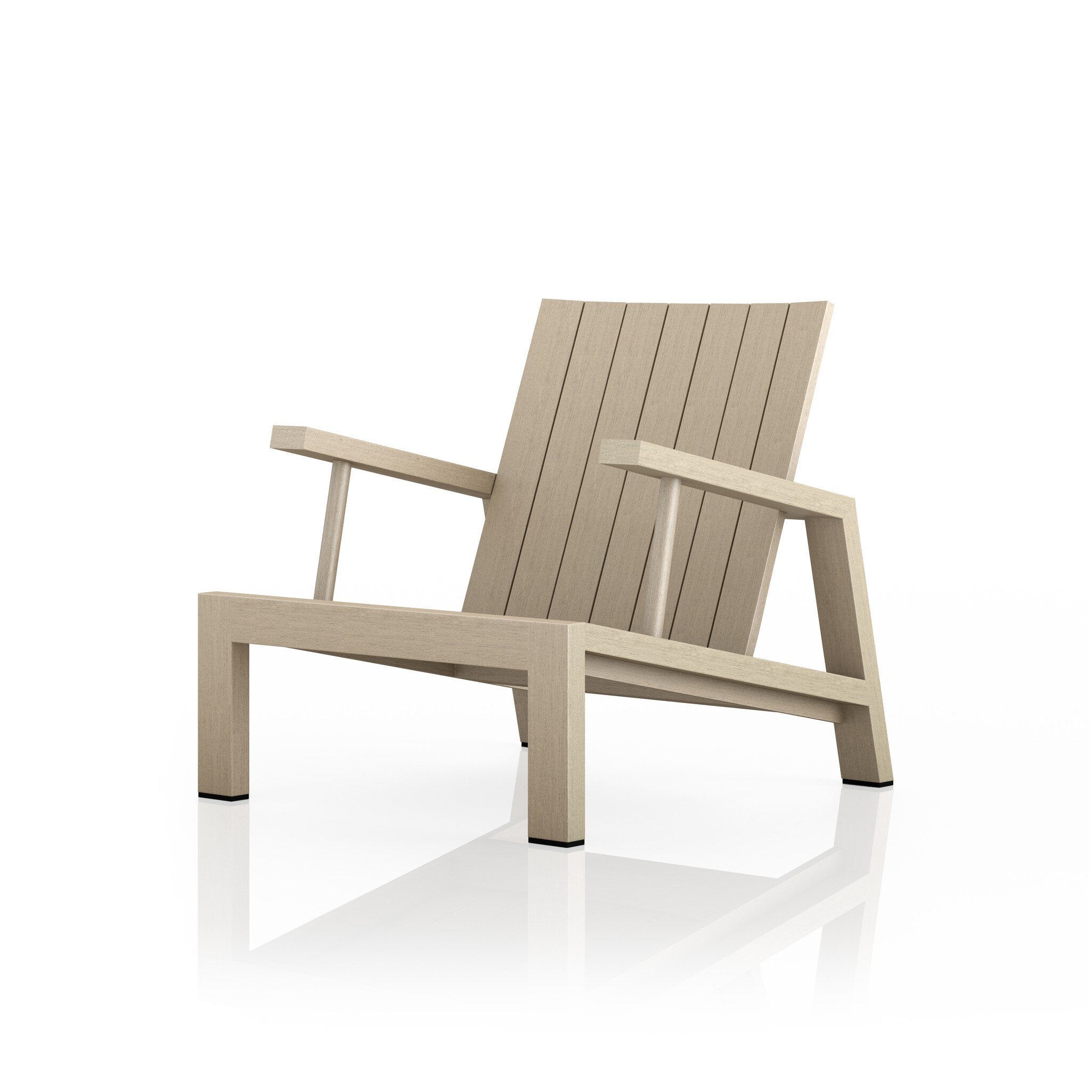 Beige Adirondack chair on a white background