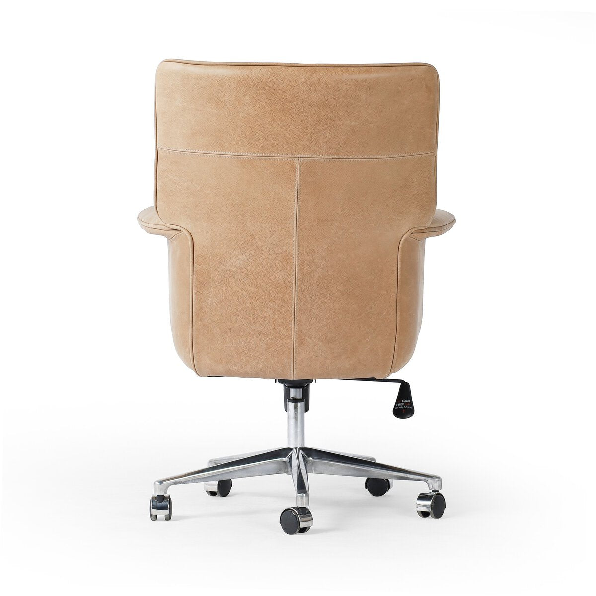 Tan office chair with a white background
