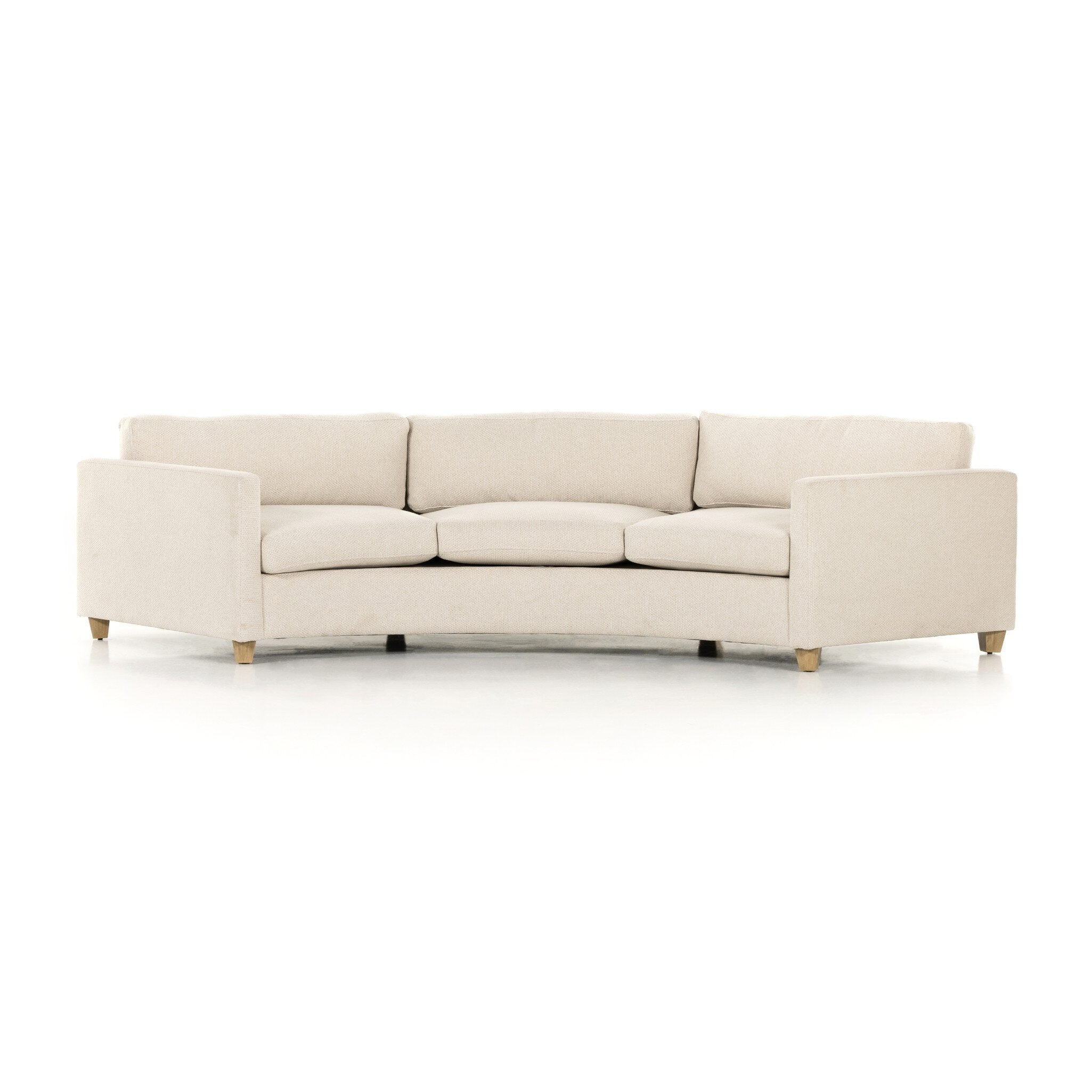 Beige sofa on a white background