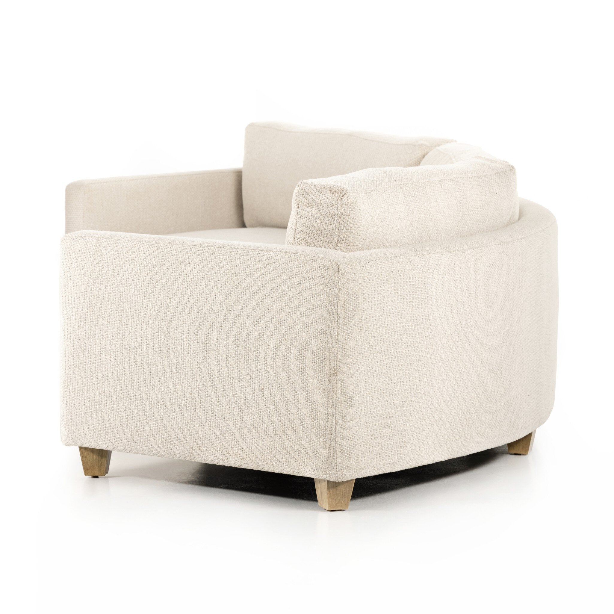Beige sofa on a white background