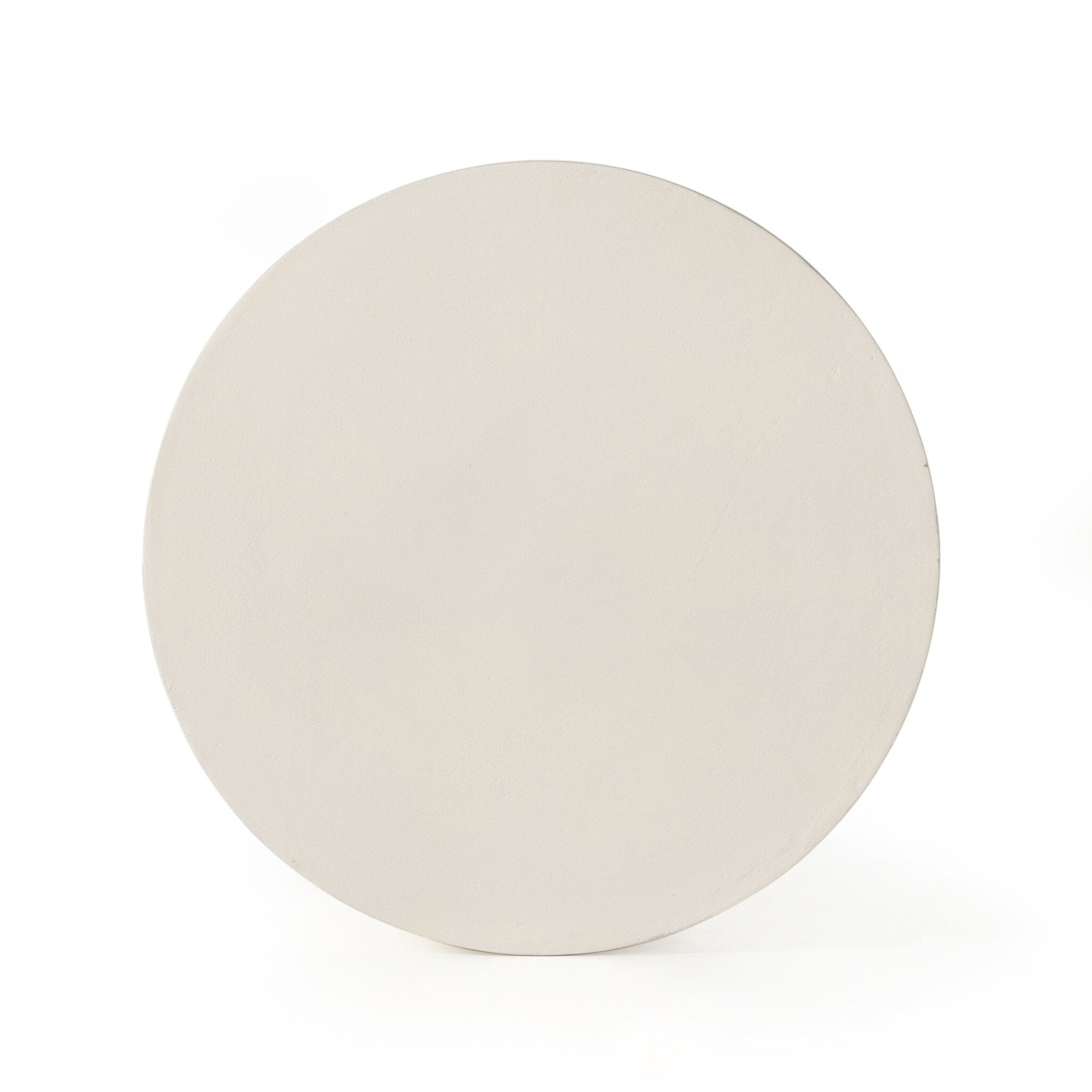 Round beige object on a white background