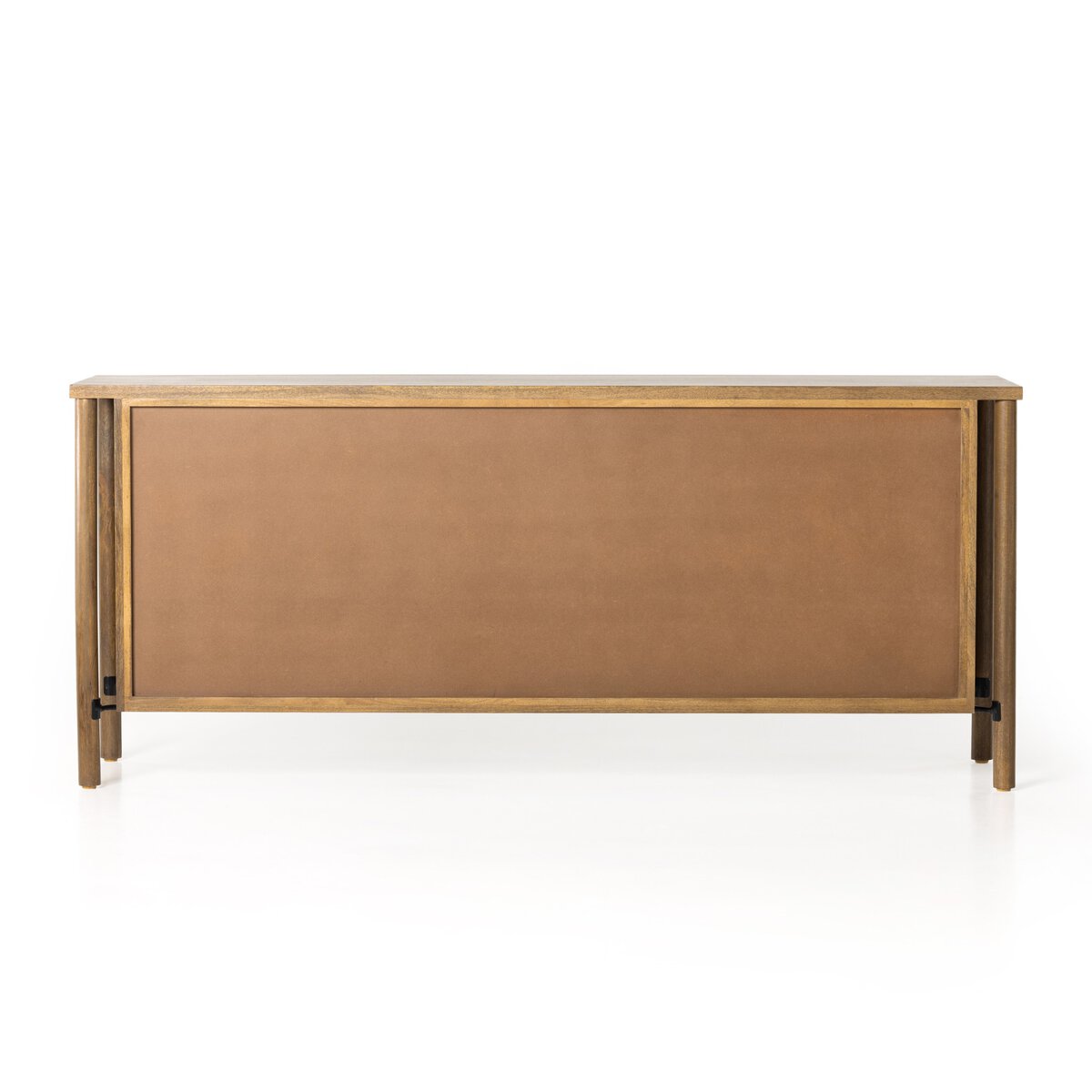 Wooden sideboard with a metallic frame