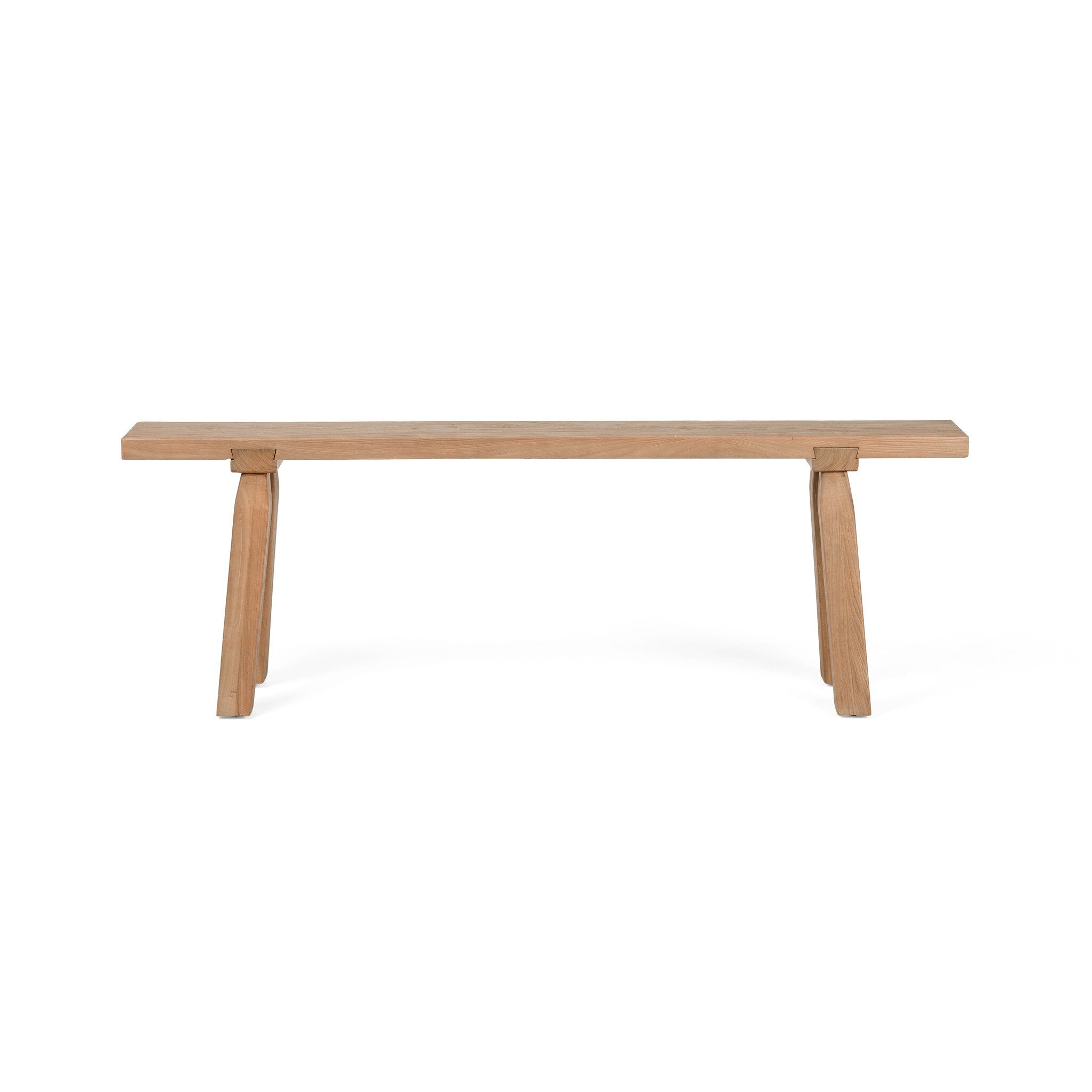 Wooden bench on a white background