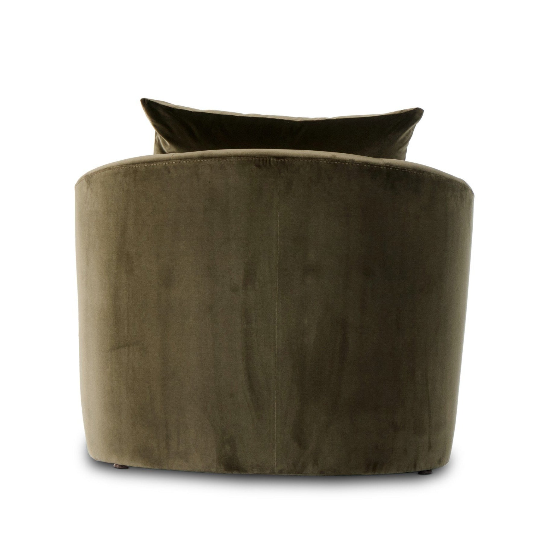 Brown velvet armchair