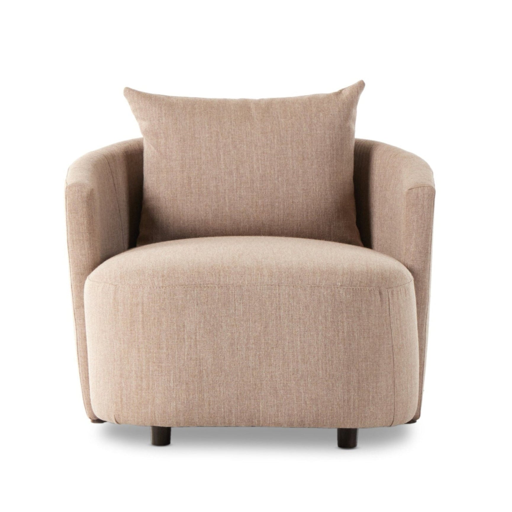 Beige armchair with a pillow