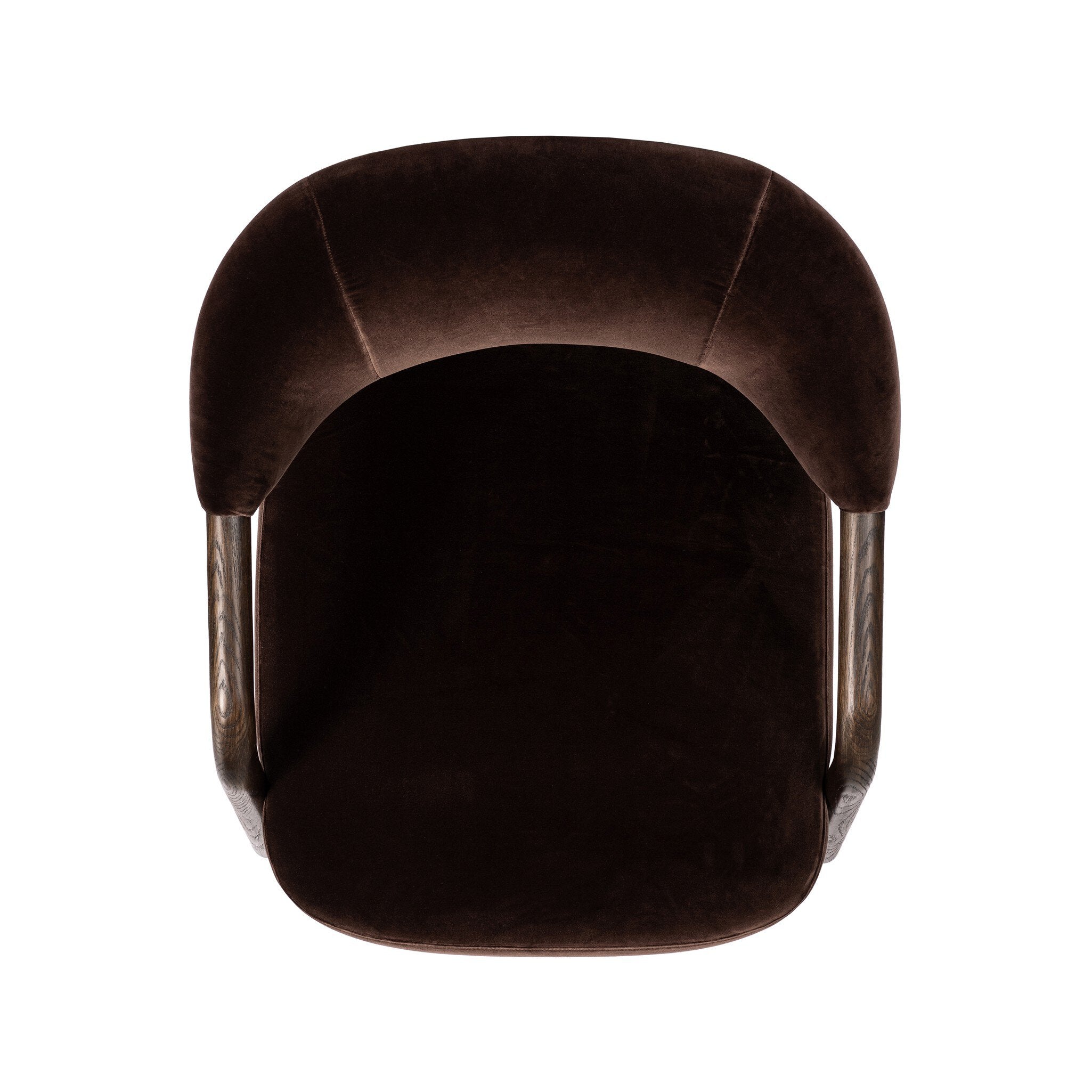 Dark brown chair on a white background