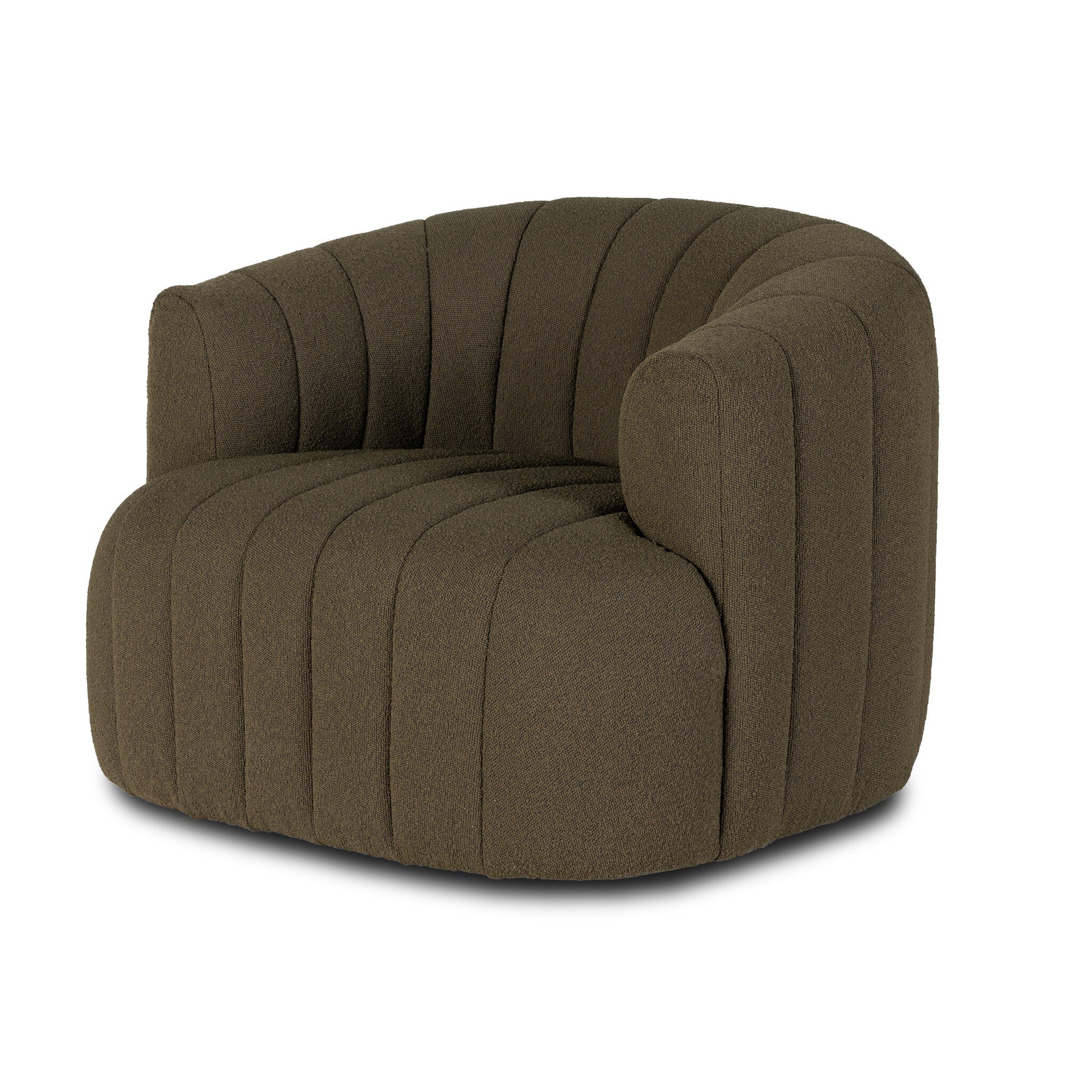Brown armchair on a white background