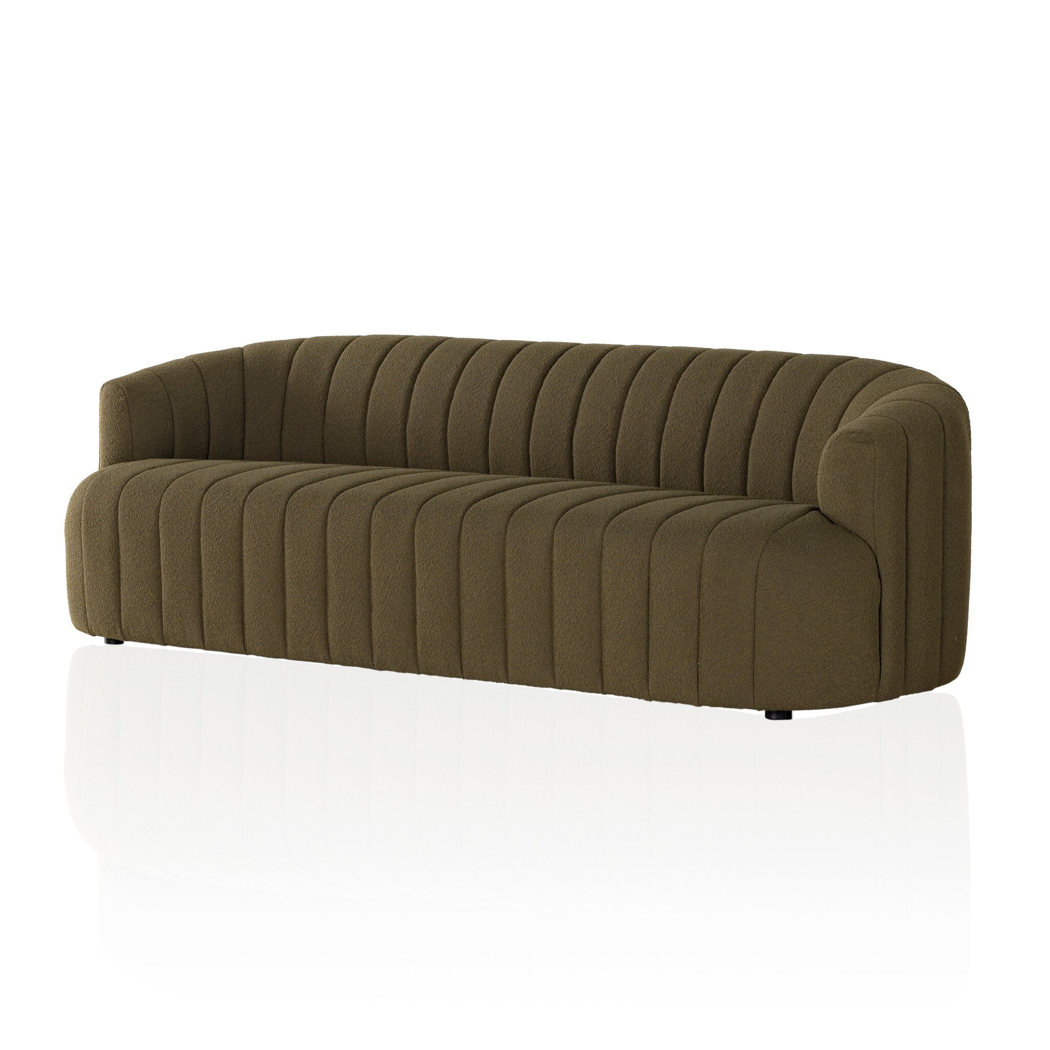 Brown sofa on a white background