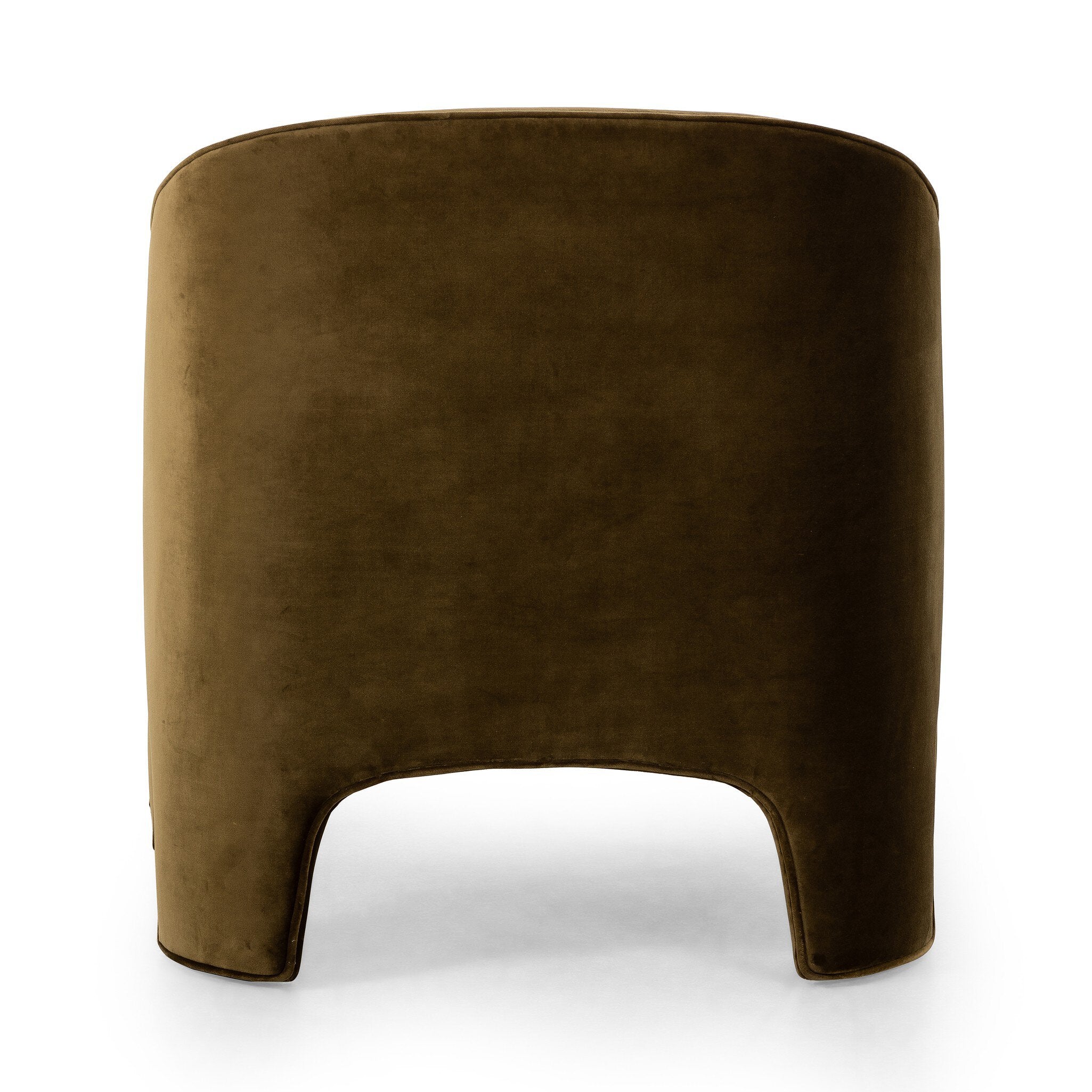 Brown cushioned stool on a white background
