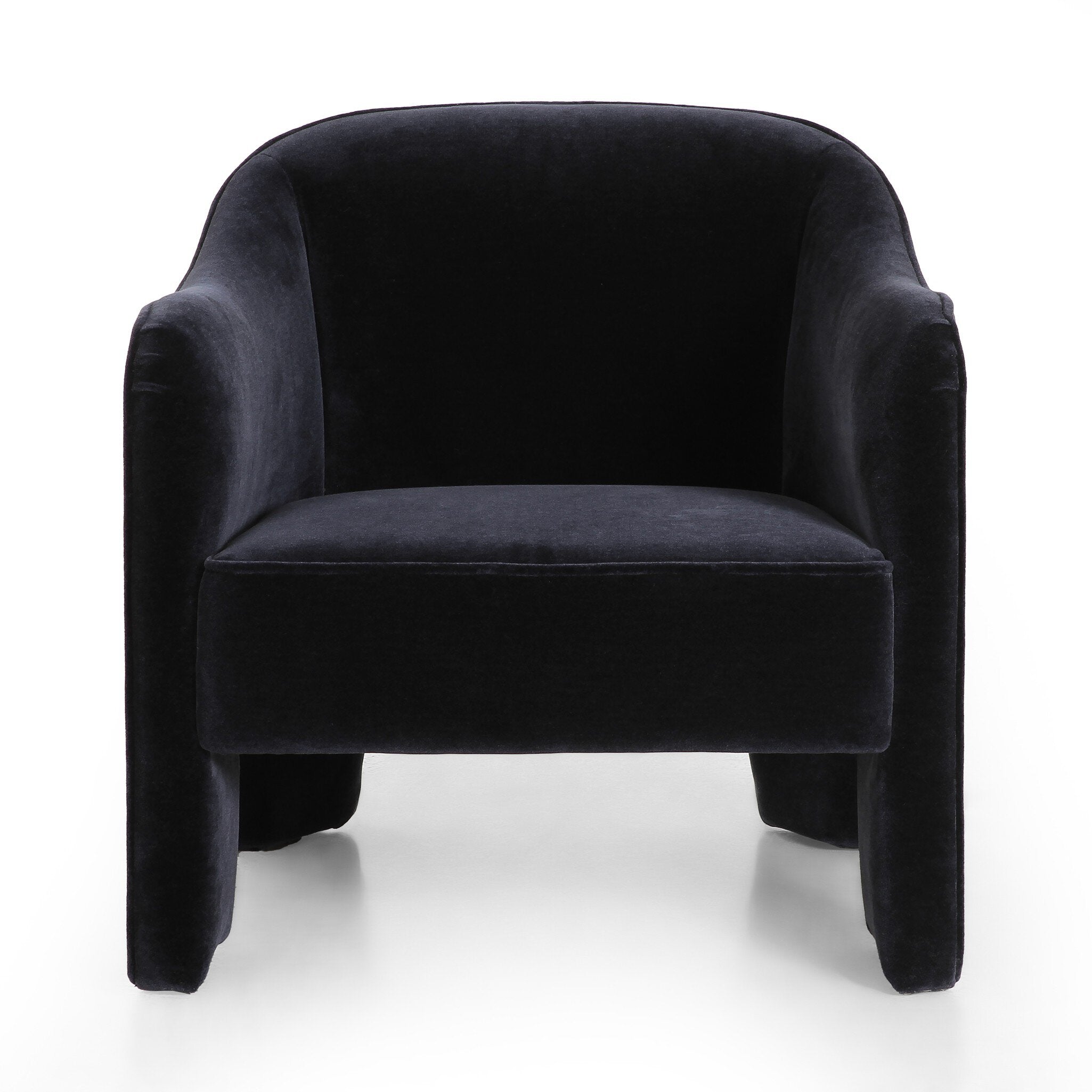 Black armchair on a white background