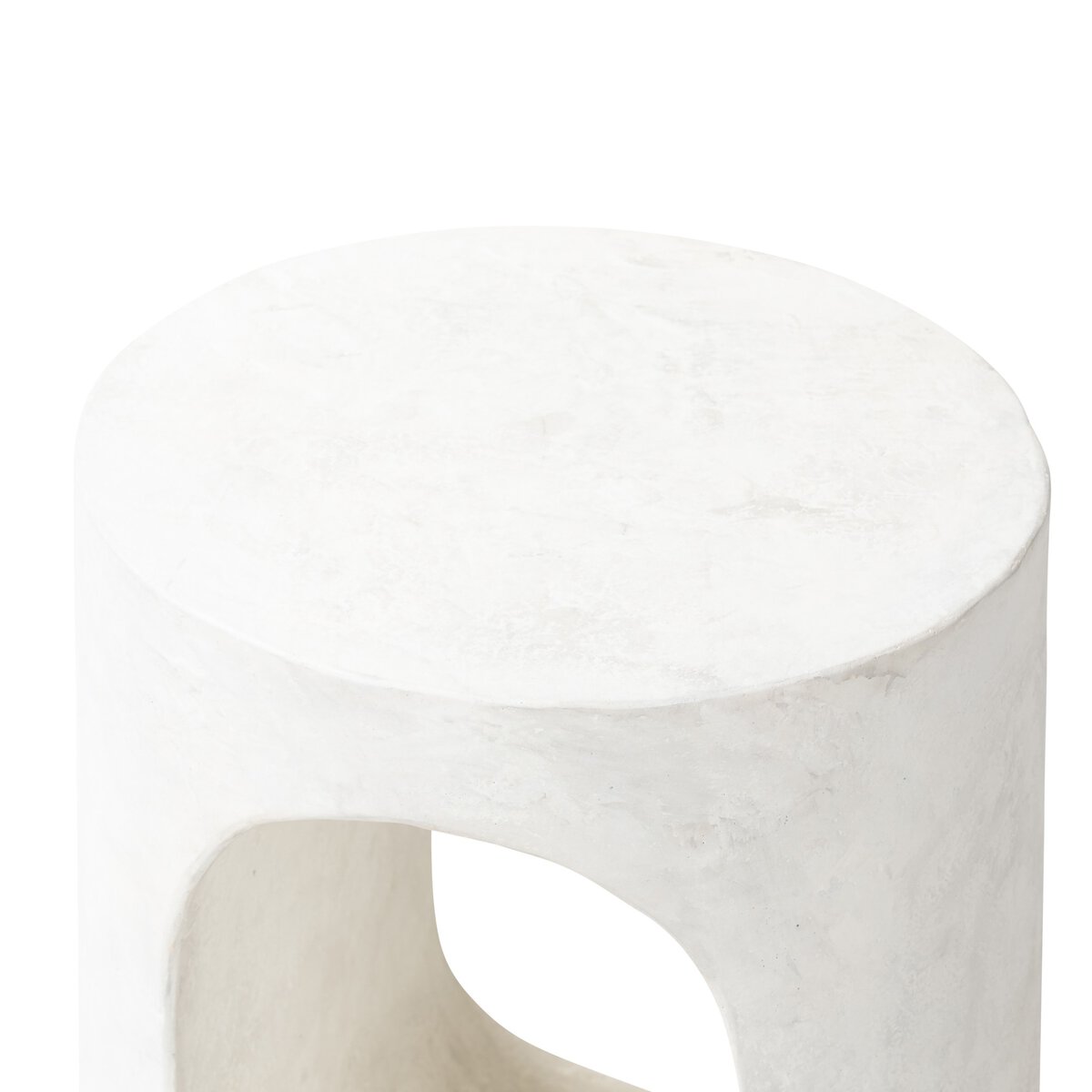 White marble side table with a unique design