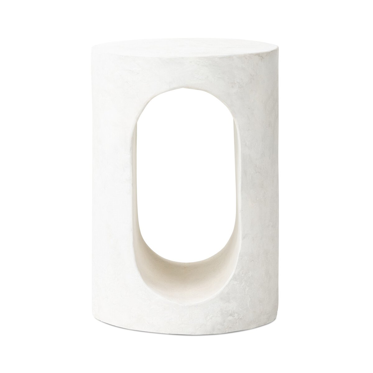 White marble side table with a unique design