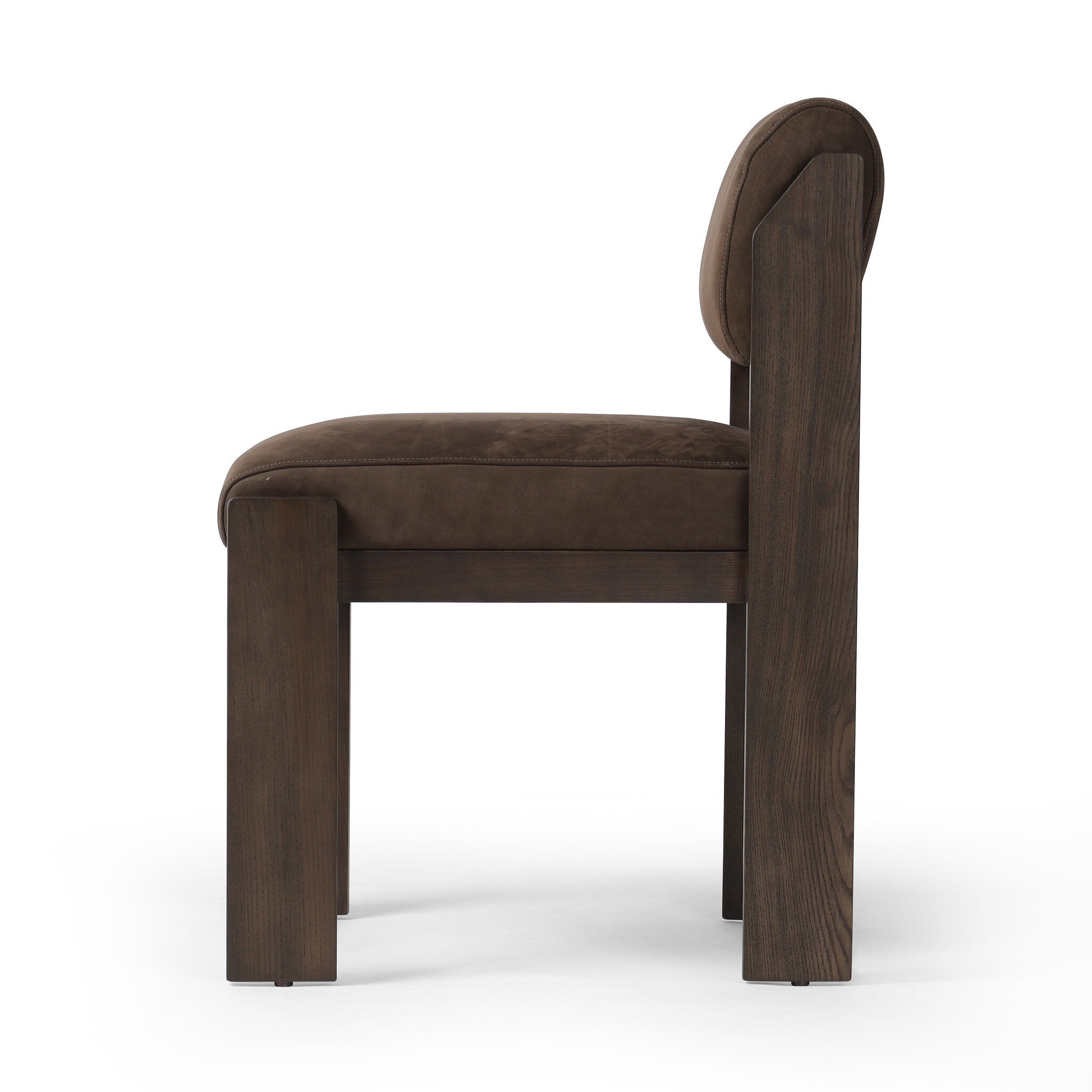 Brown wooden chair on a white background