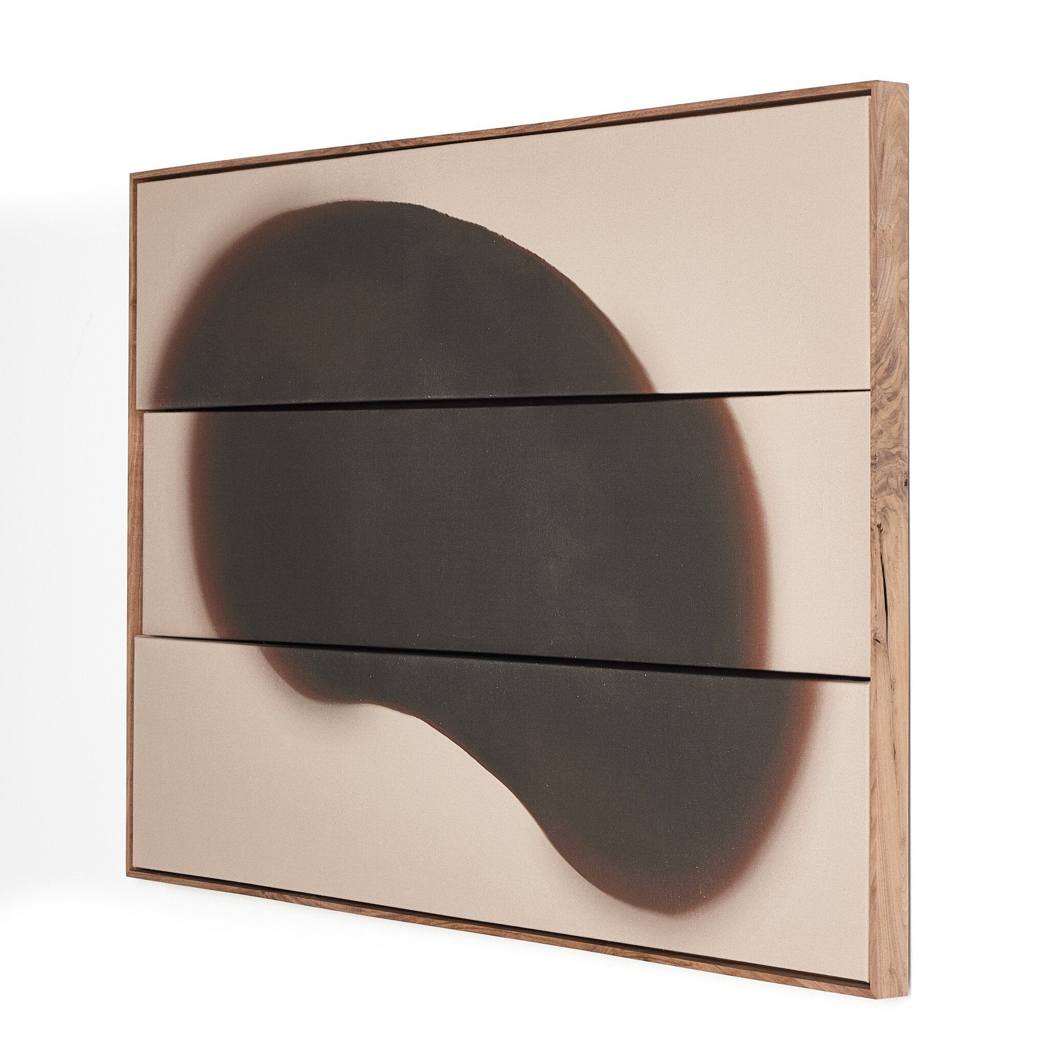Decorative wall piece with abstract design on a white background