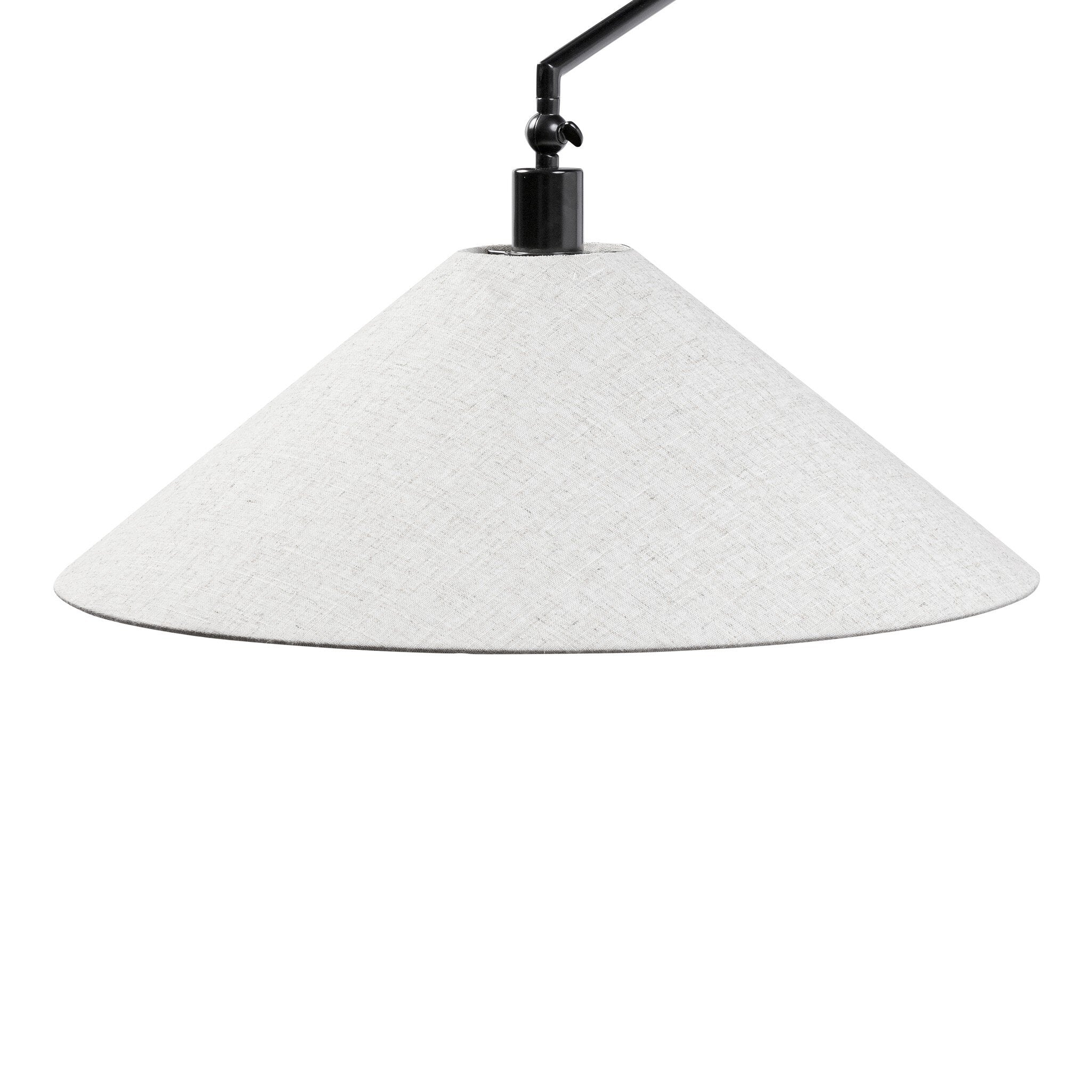 White lampshade with black fixture