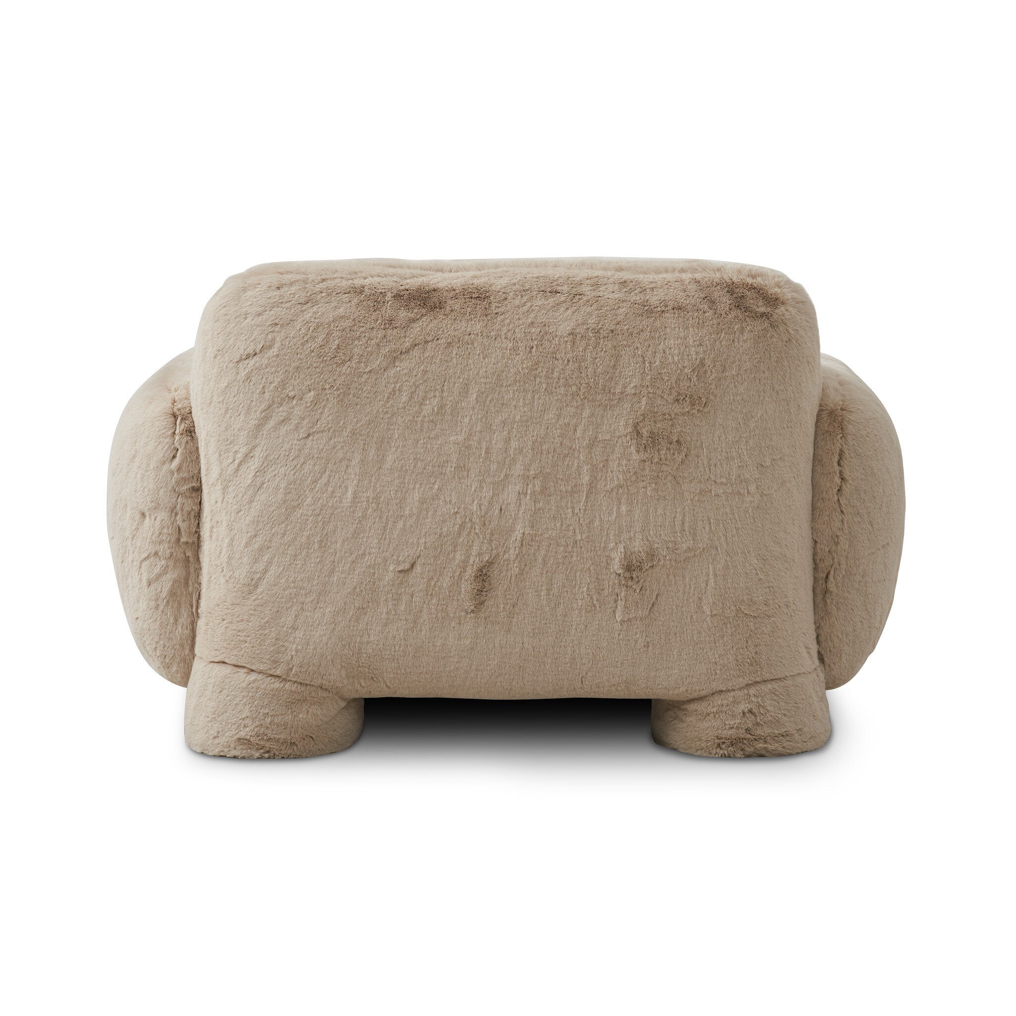 Beige armchair on a white background