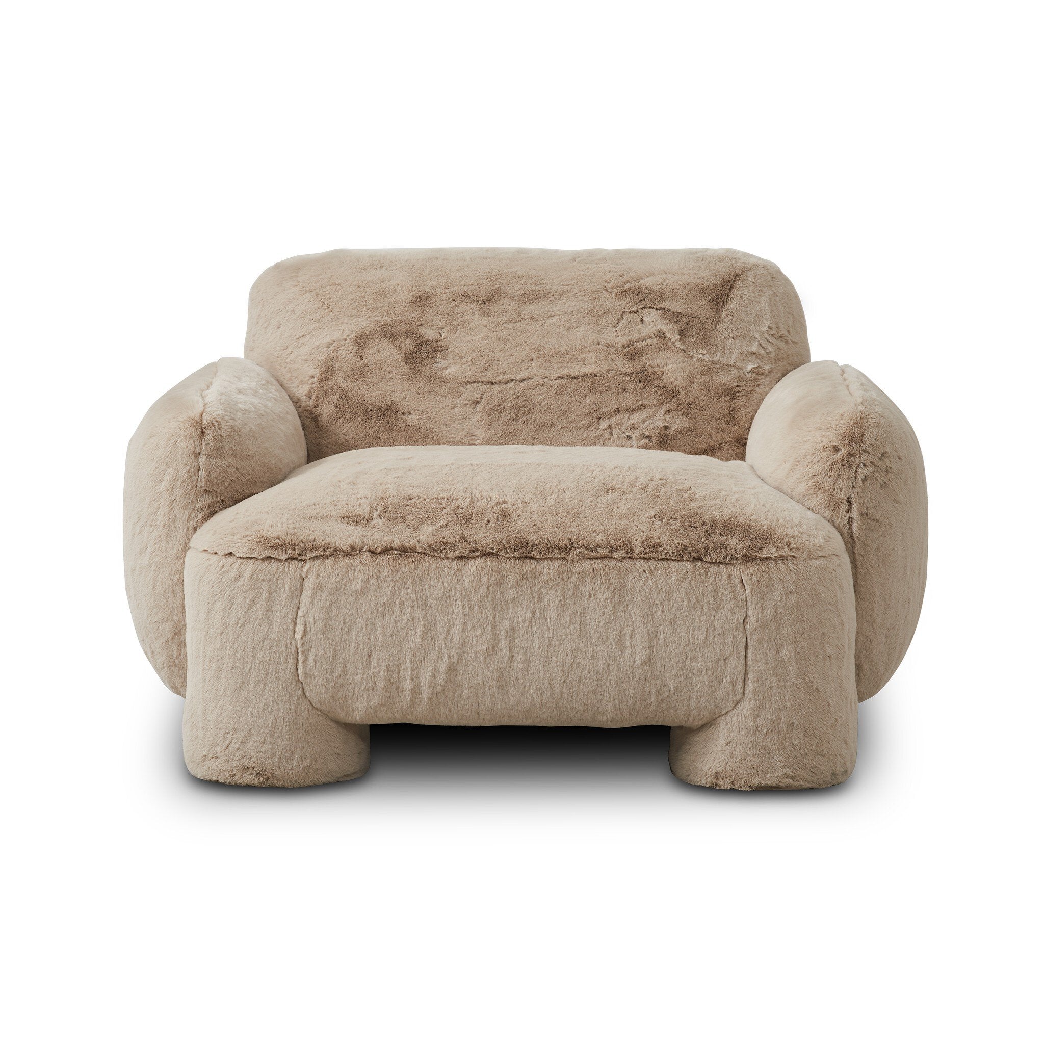 Beige armchair on a white background