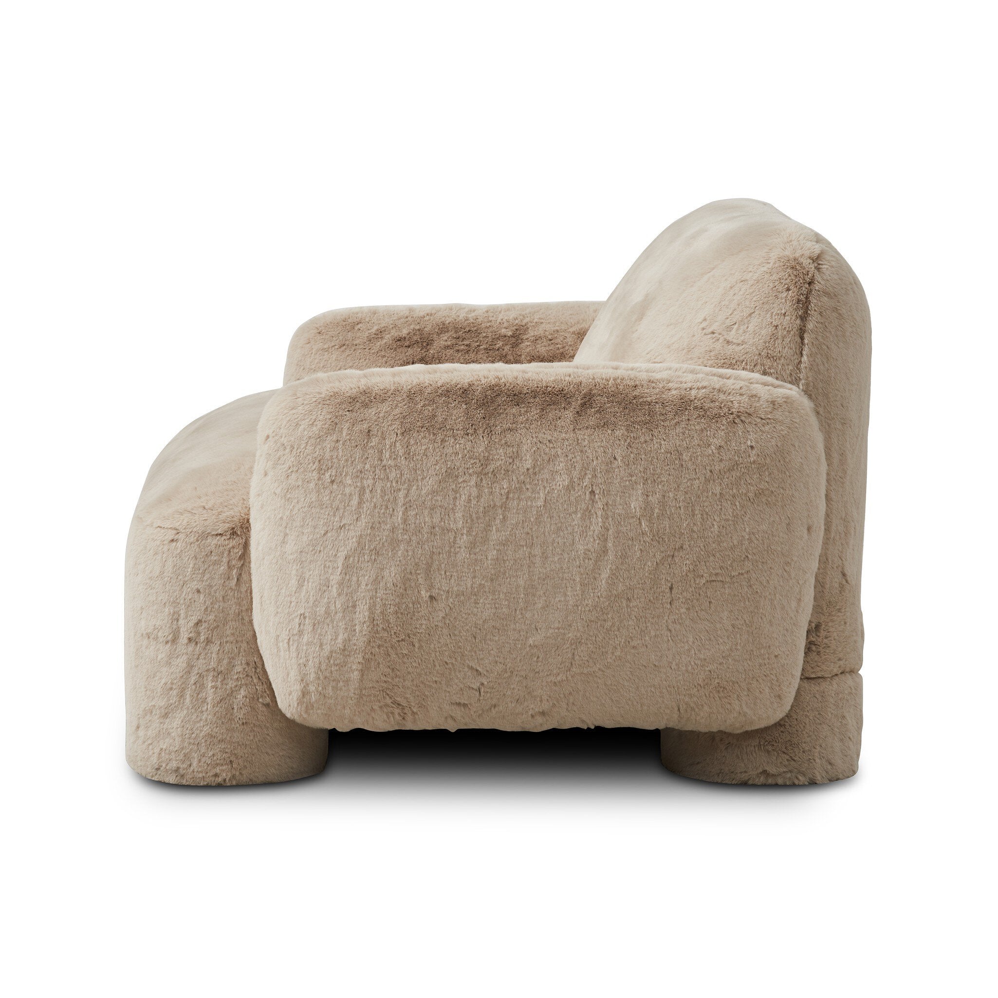 Beige armchair on a white background