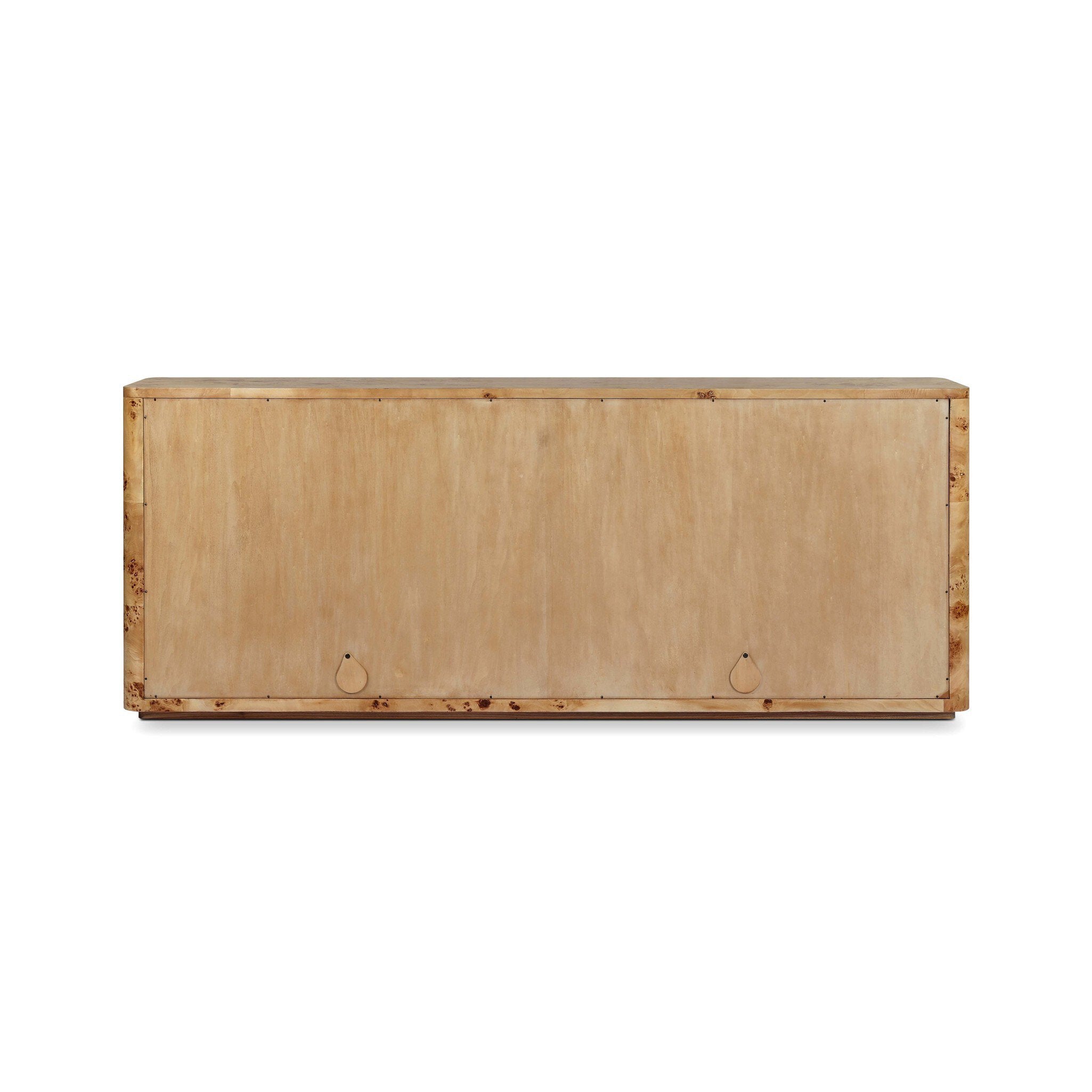 Wooden cabinet back on a white background