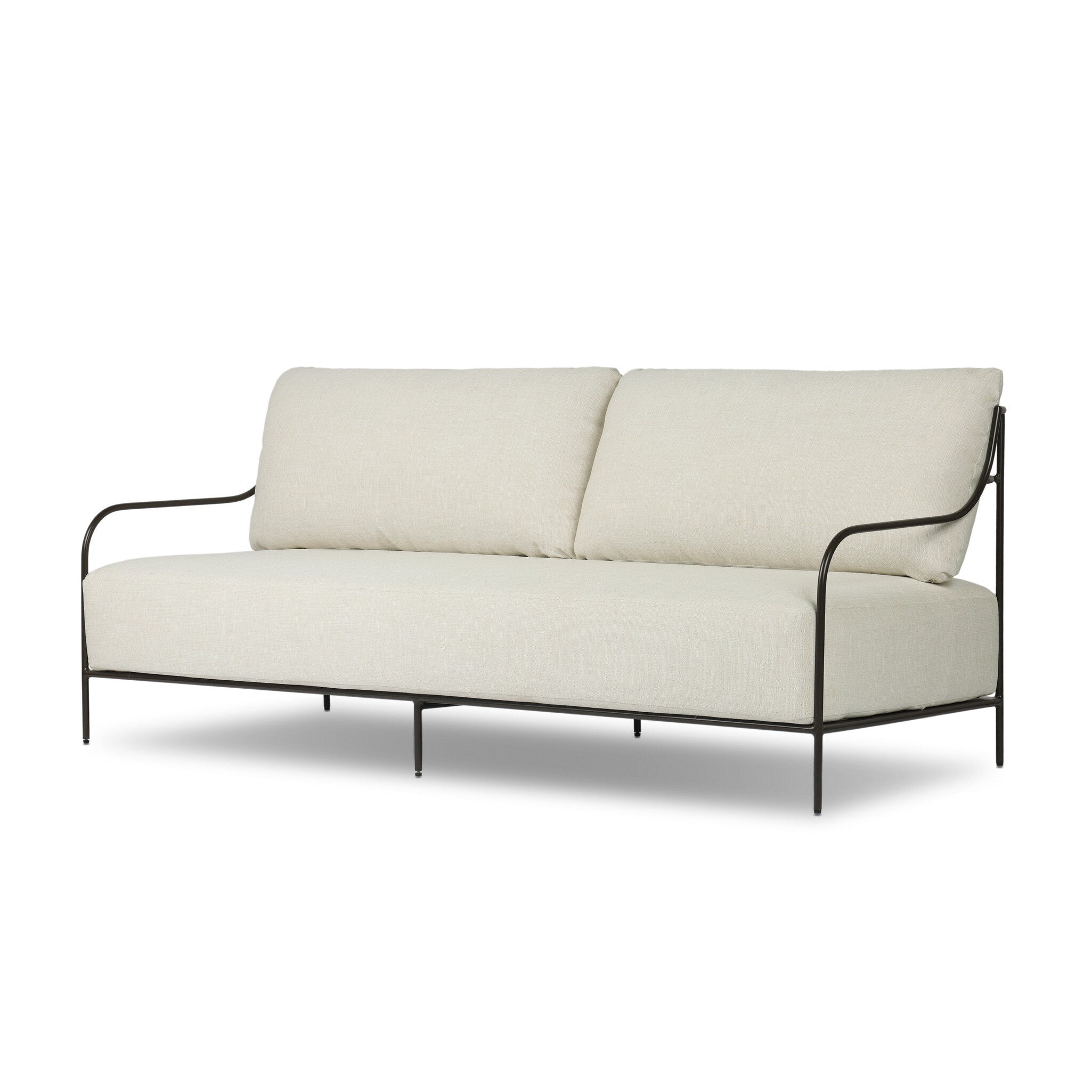 Side view of outdoor sofa