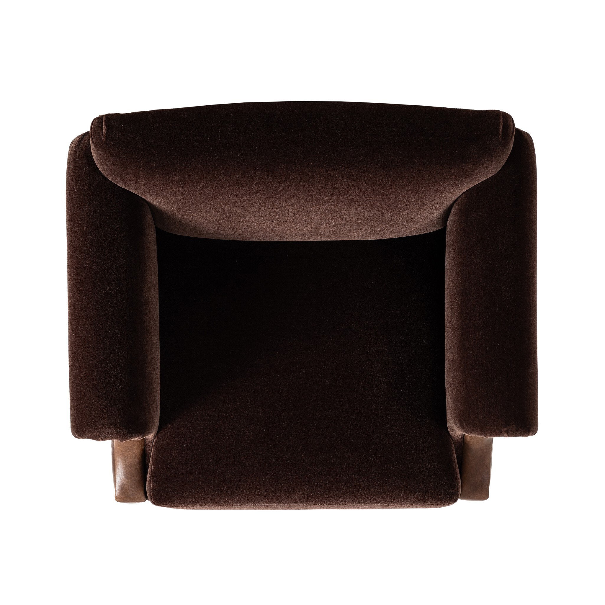 Brown armchair on a white background