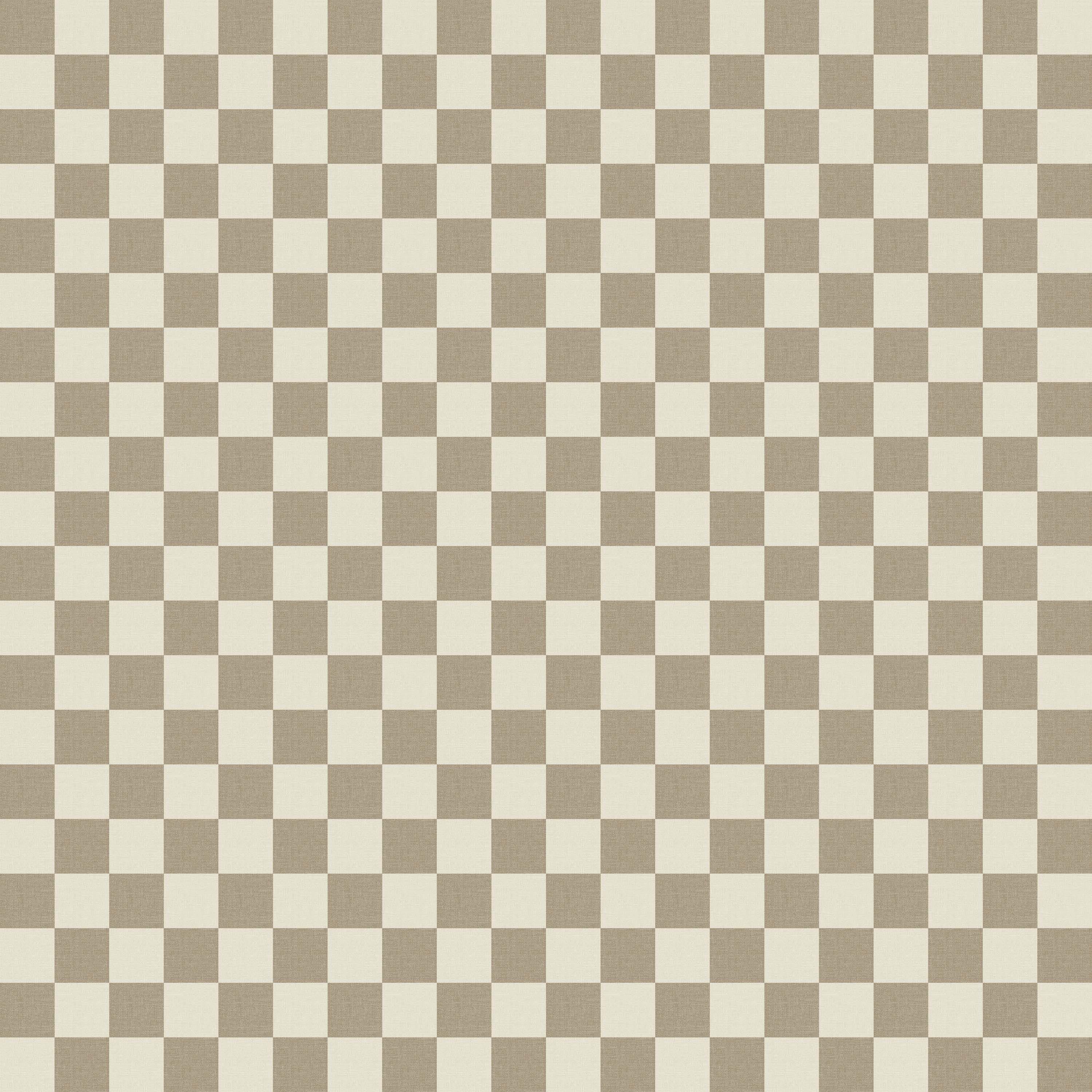 Checkered pattern with alternating brown and white squares