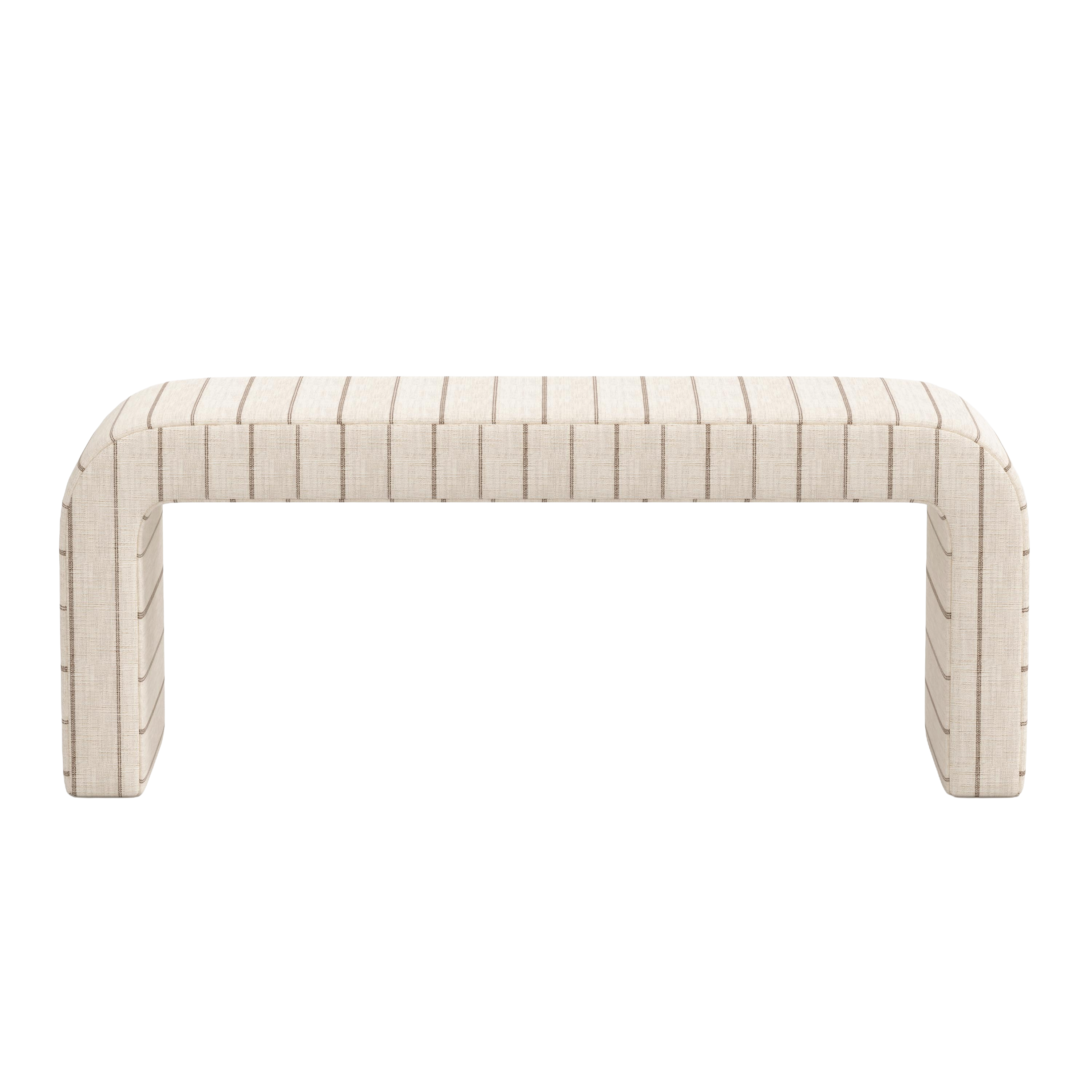 Striped bench on a white background