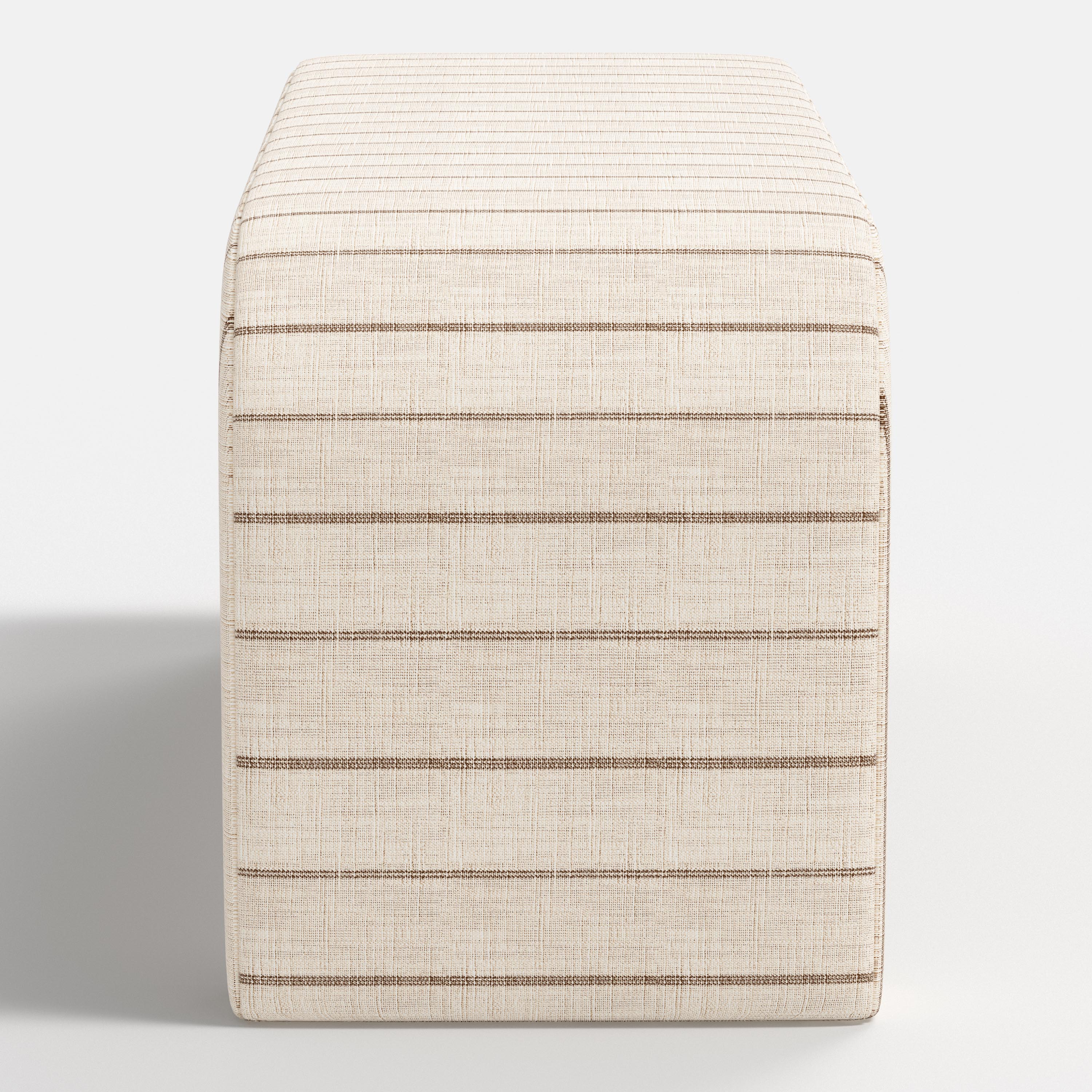 Striped bench on a white background