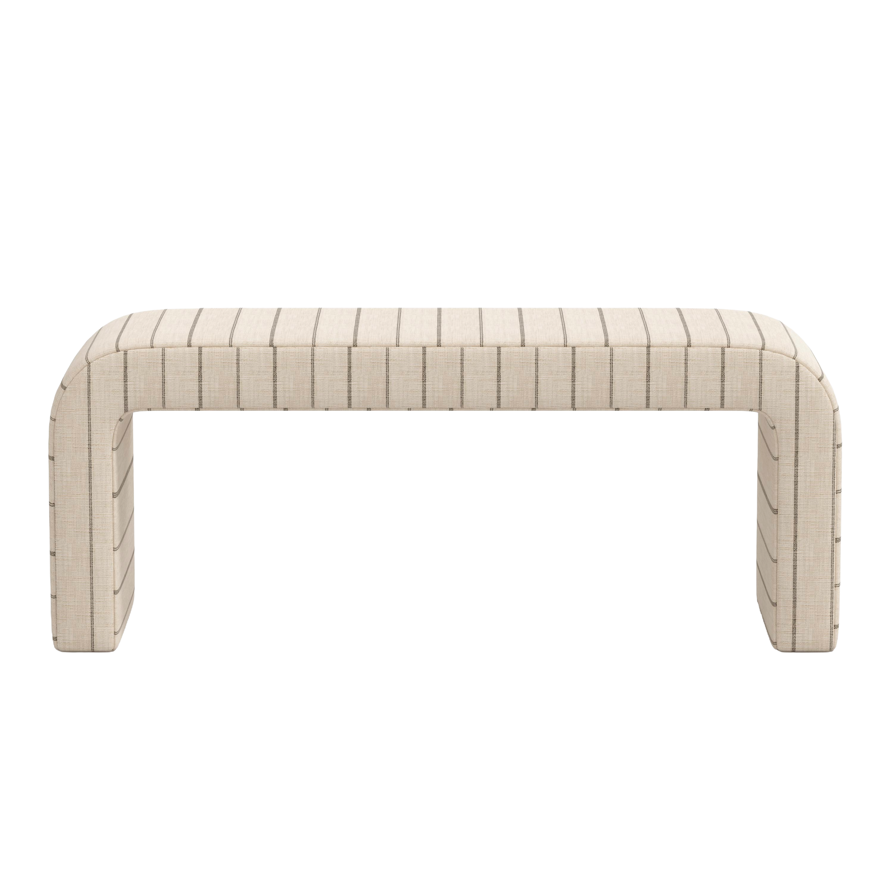 Striped bench on a white background