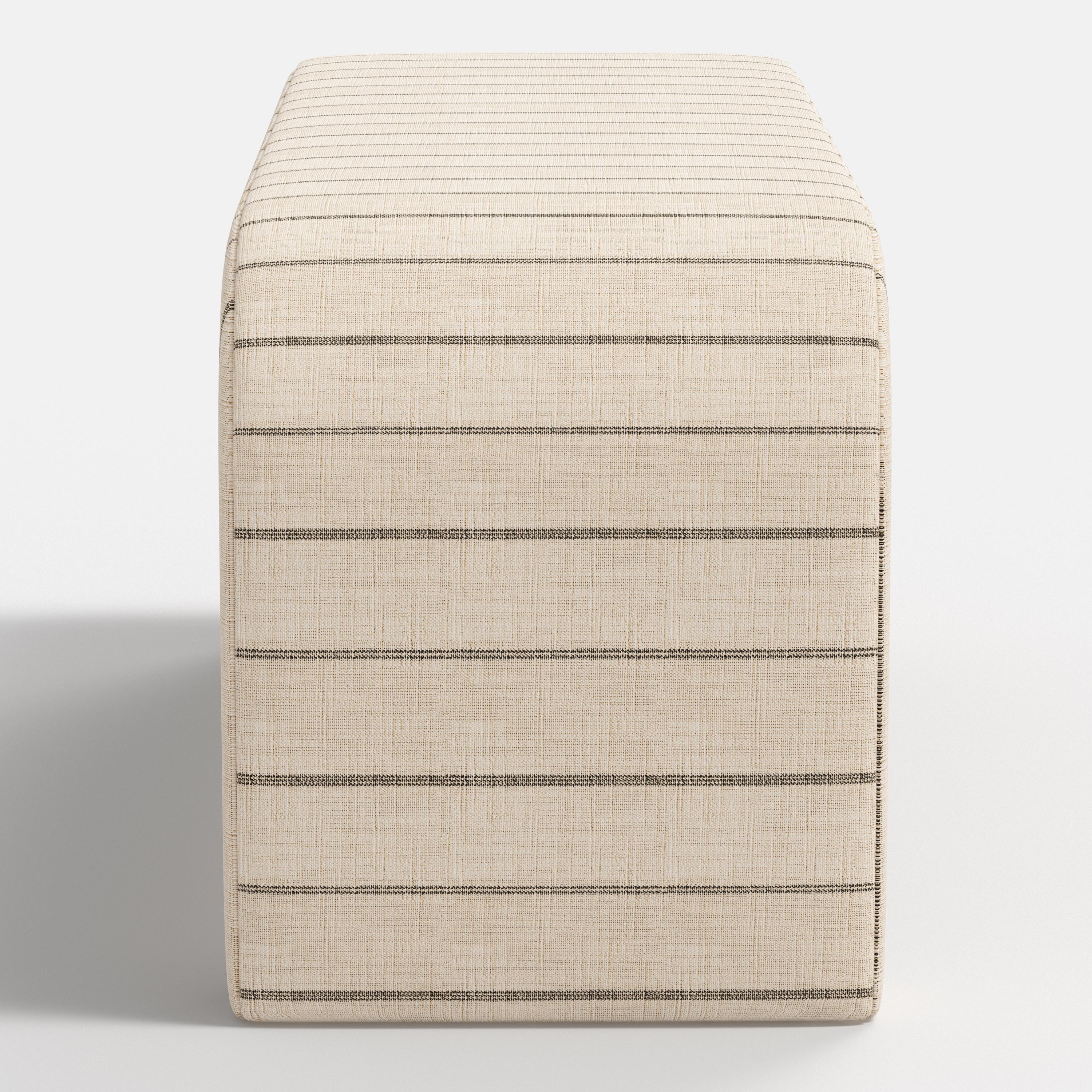 Striped bench on a white background