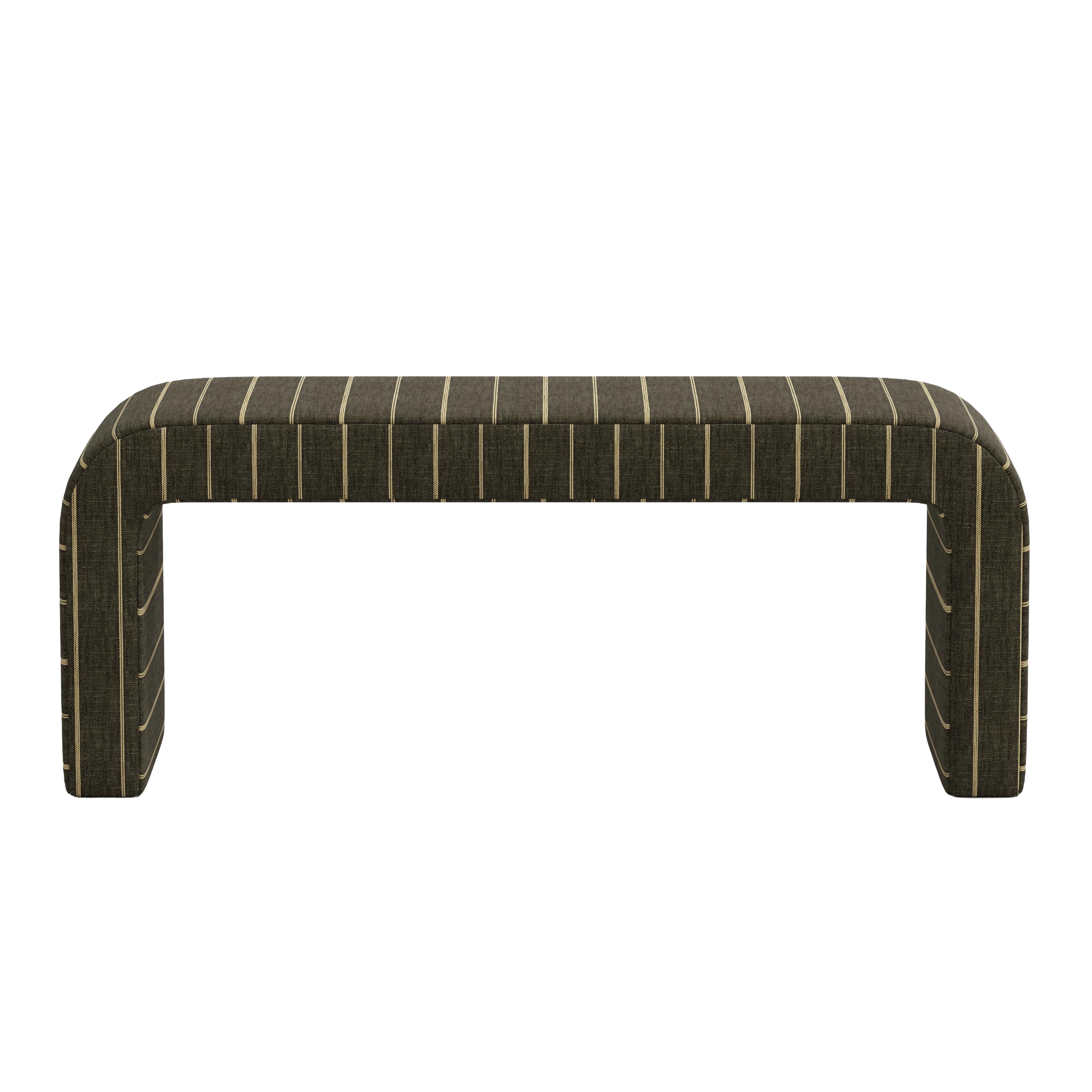 Striped bench on a white background