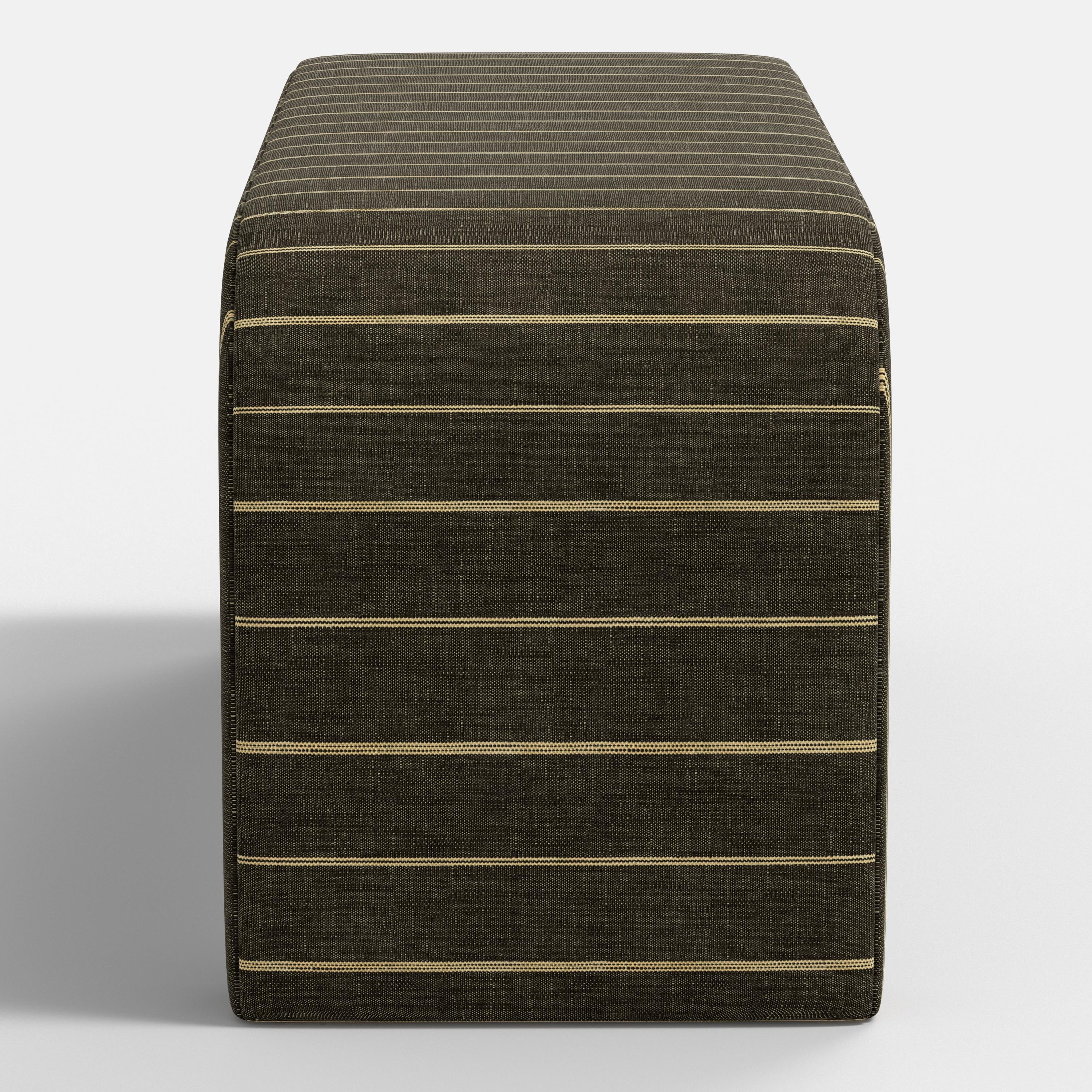 Striped bench on a white background