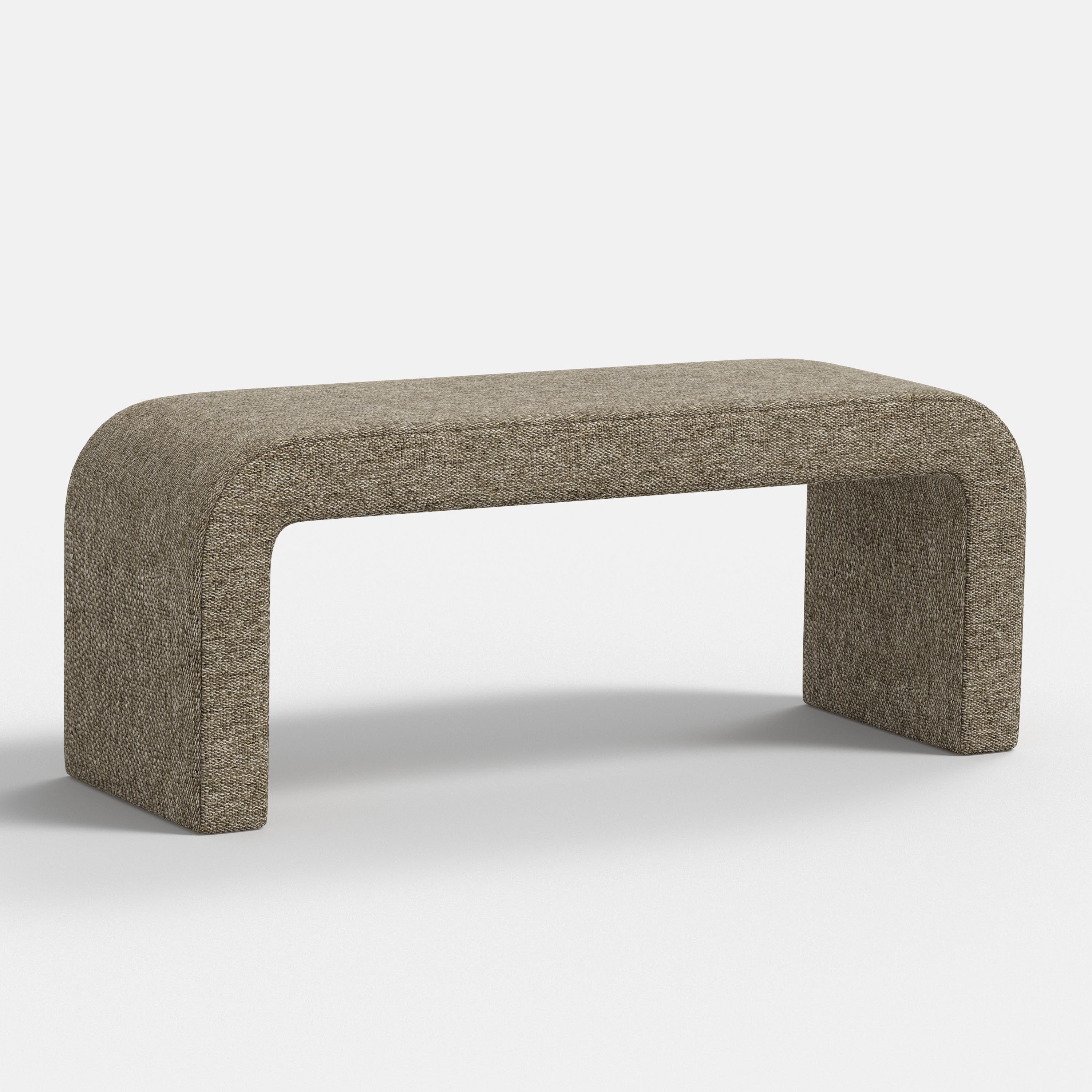 Textured bench on a white background