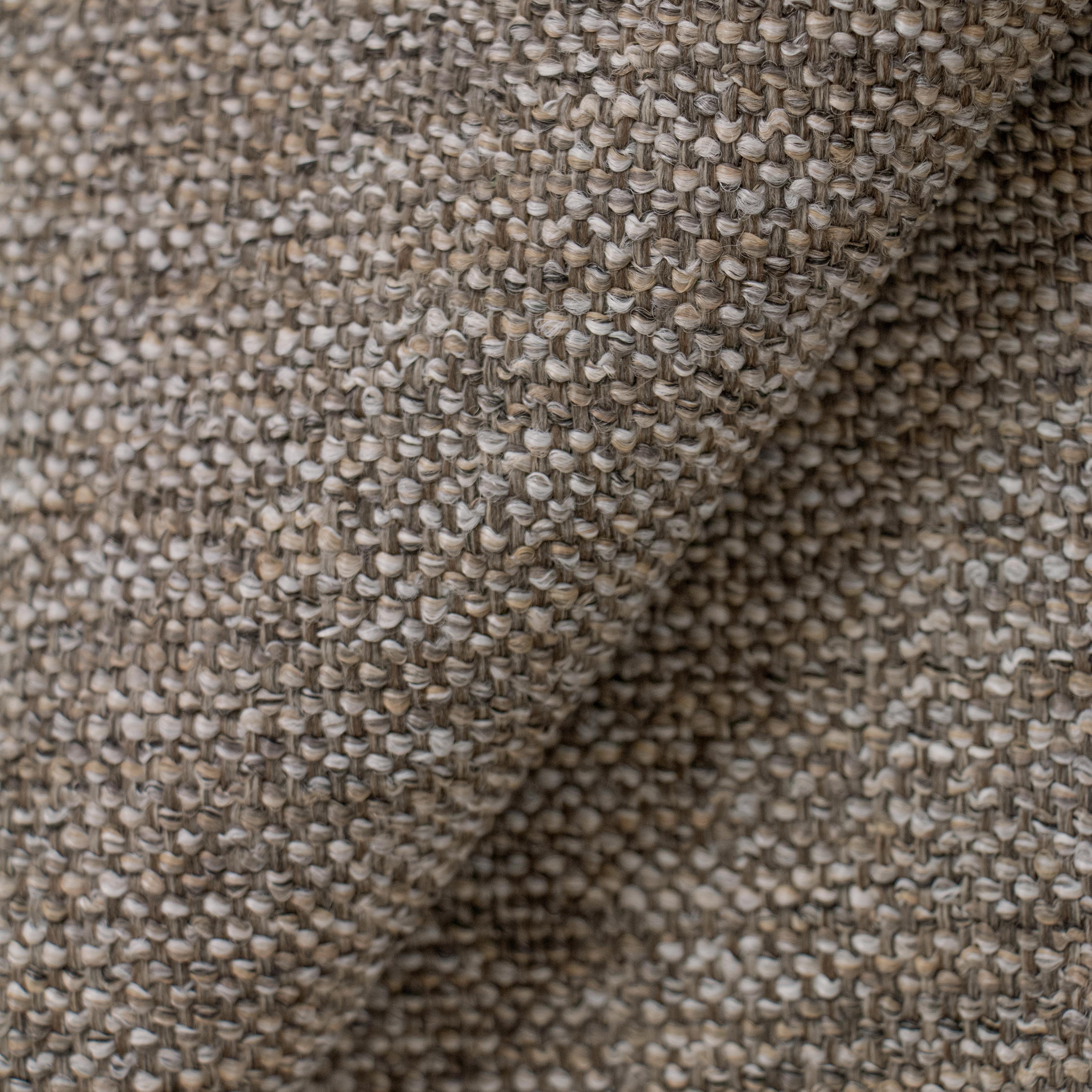 Close-up of textured gray fabric