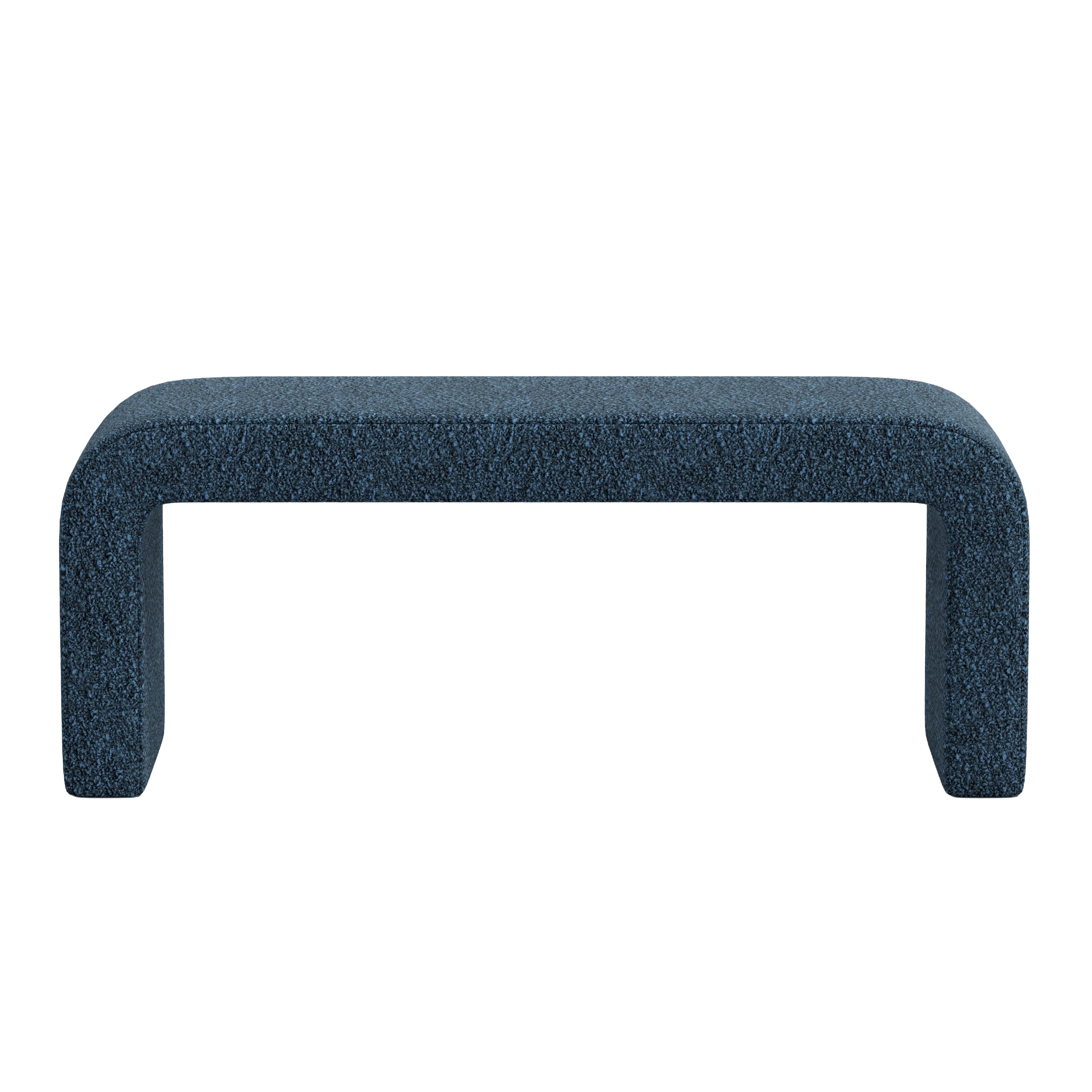Blue textured bench on a white background
