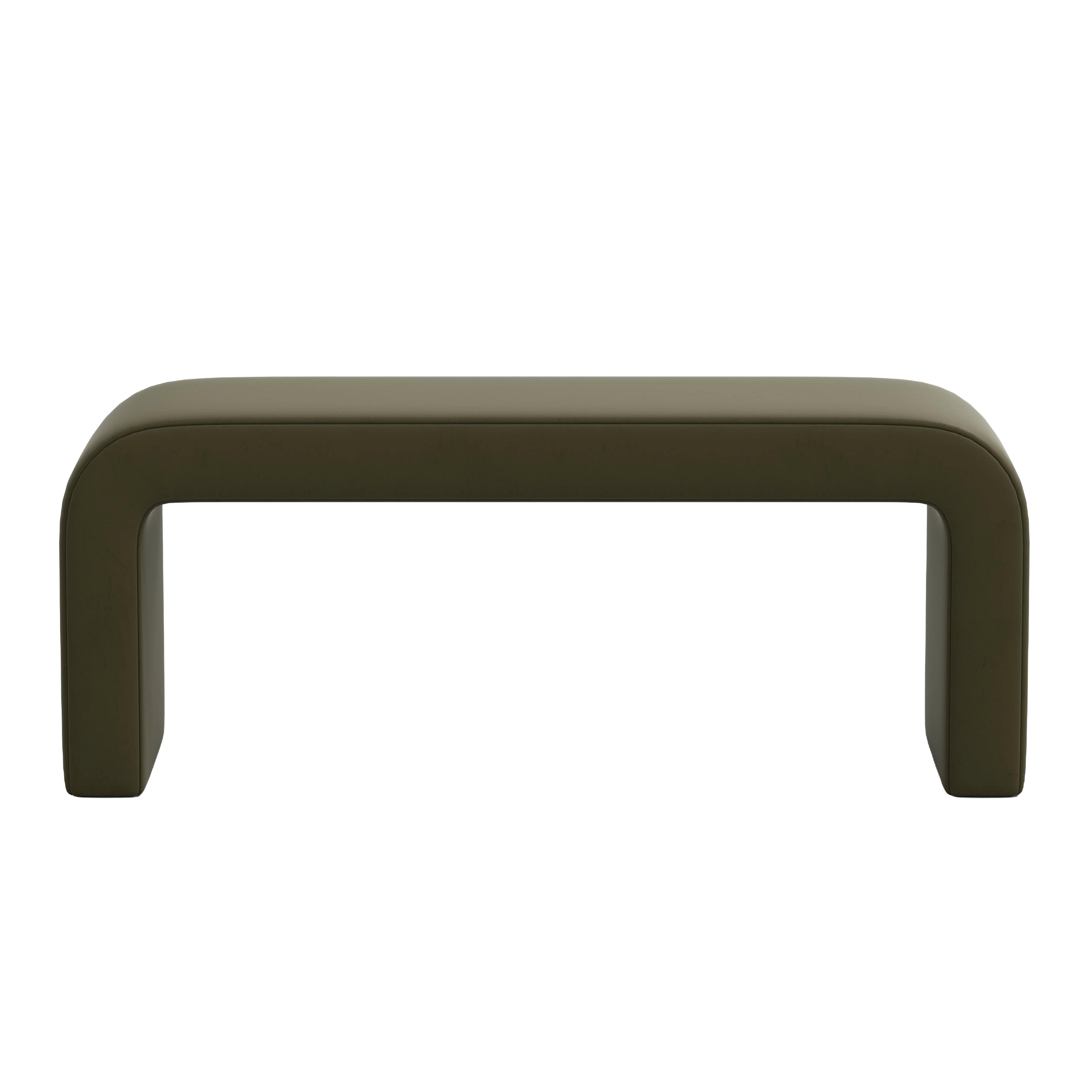 Rectangular brown table on a white background