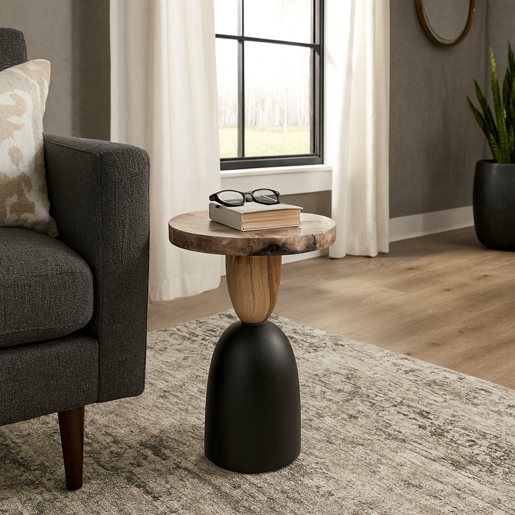 Zev Wood Accent Table