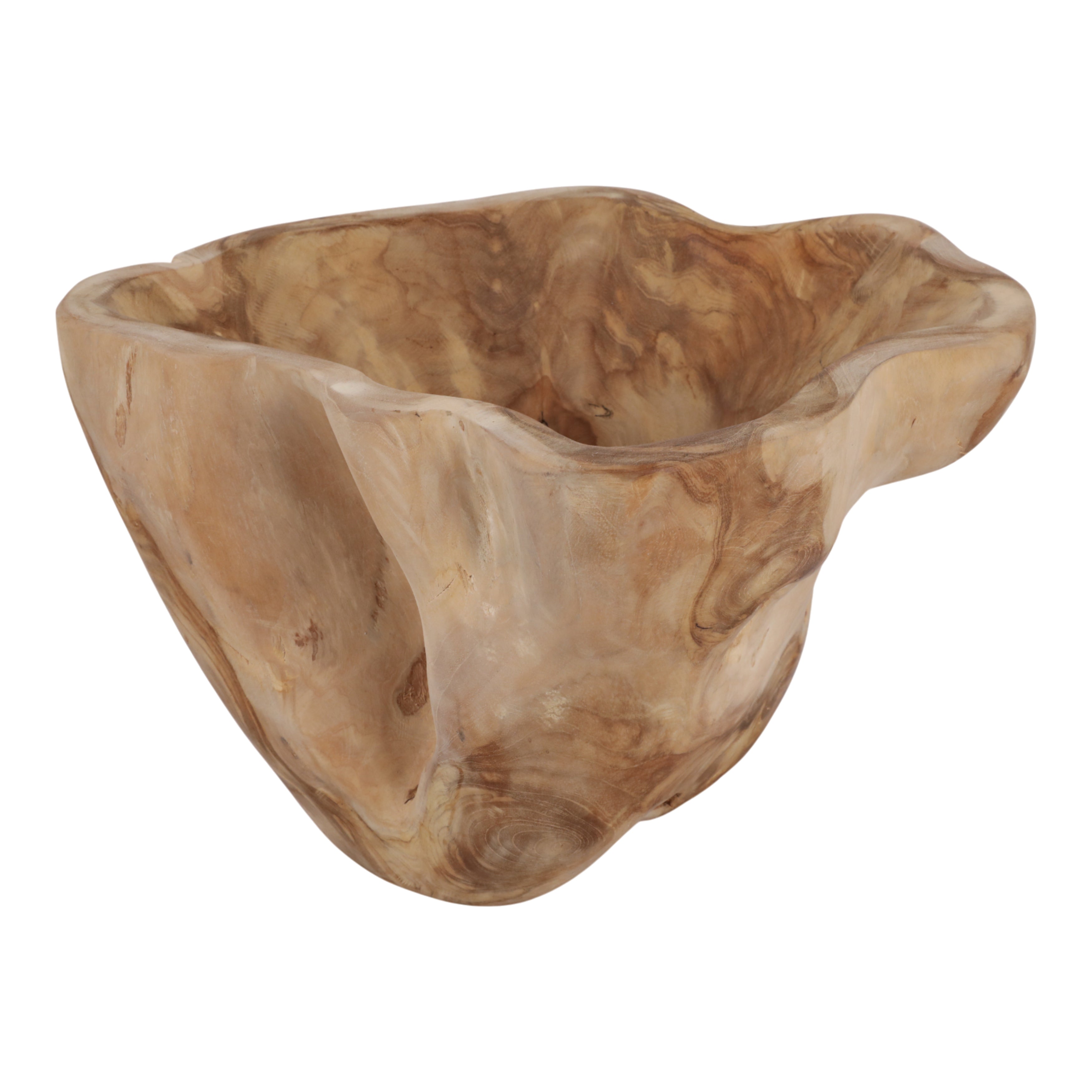 Brown marbleized bowl on a white background
